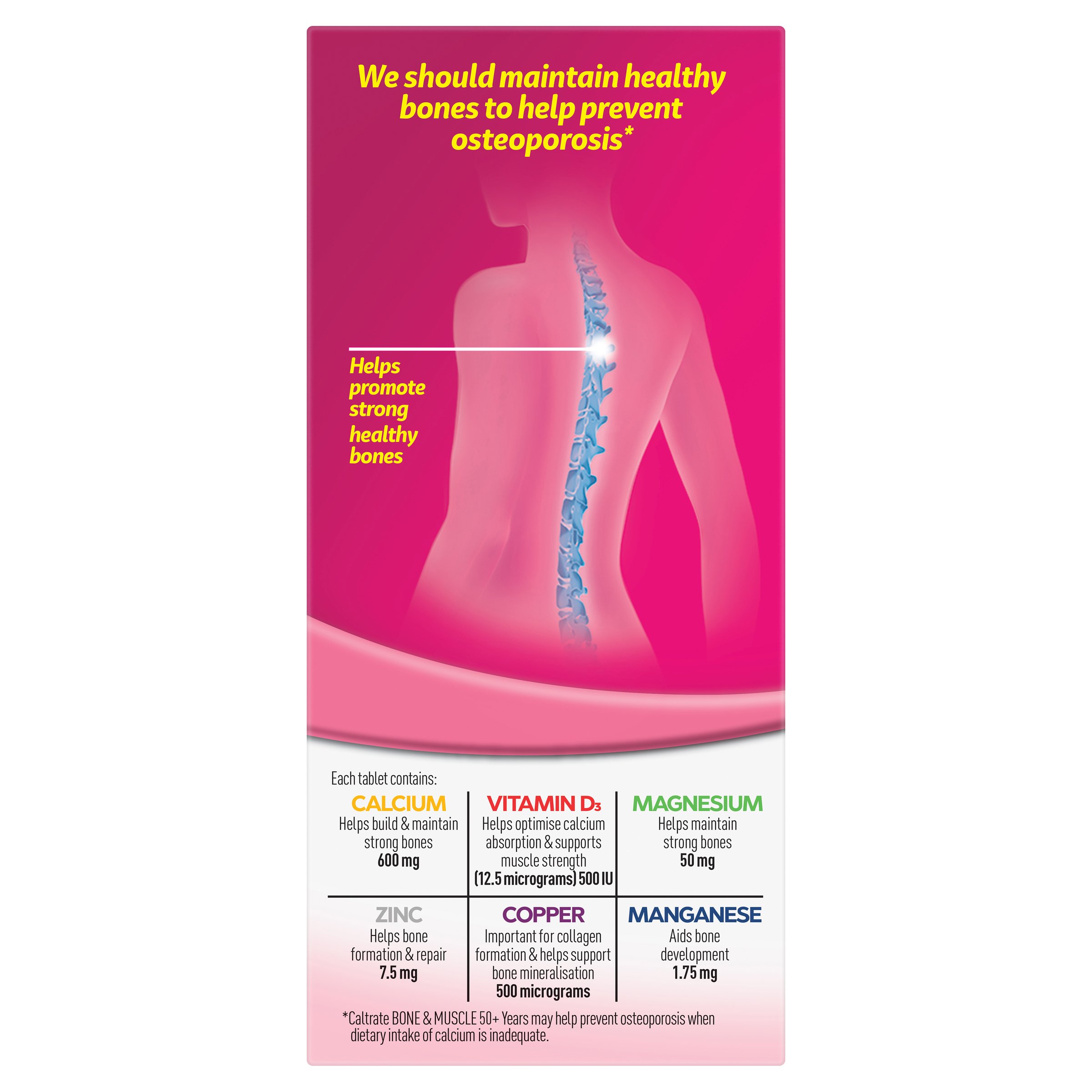 Caltrate Bone & Muscle 50+ Years 100 tablets - Image 3