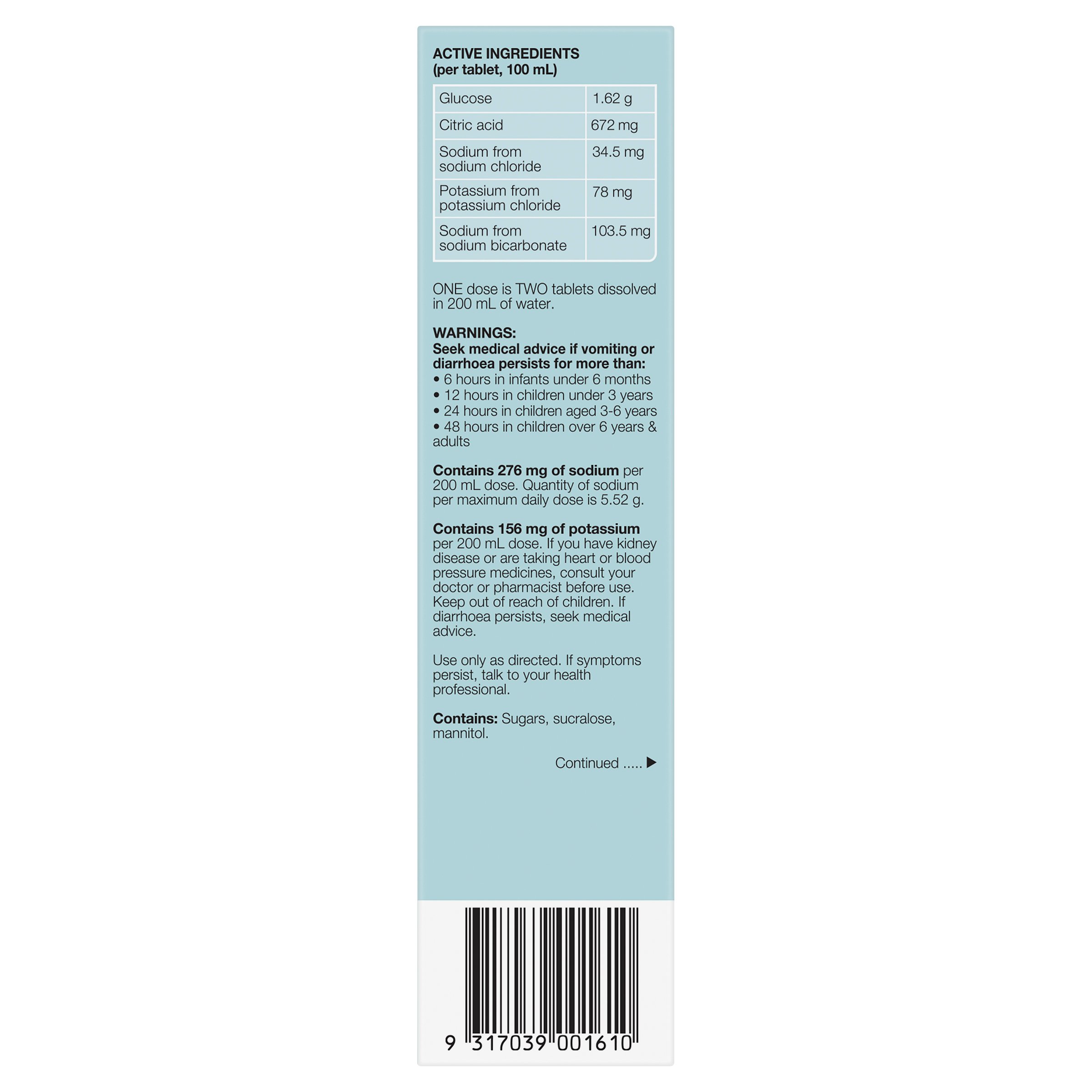 Hydralyte Effervescent Lemonade 20 tablets - Image 2