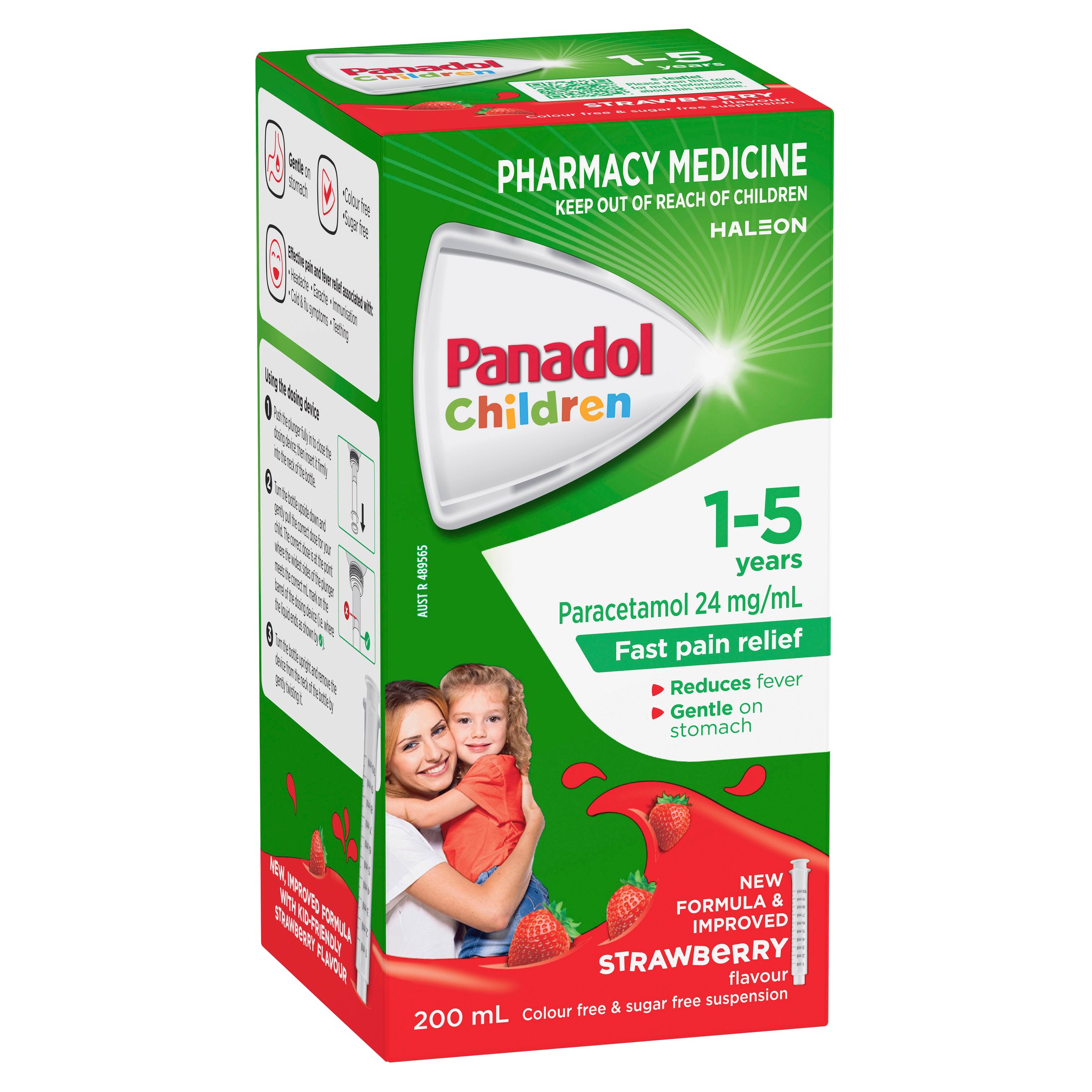 Panadol Children 1-5 Years Colourfree Suspension Strawberry Flavour 200ml - Image 13