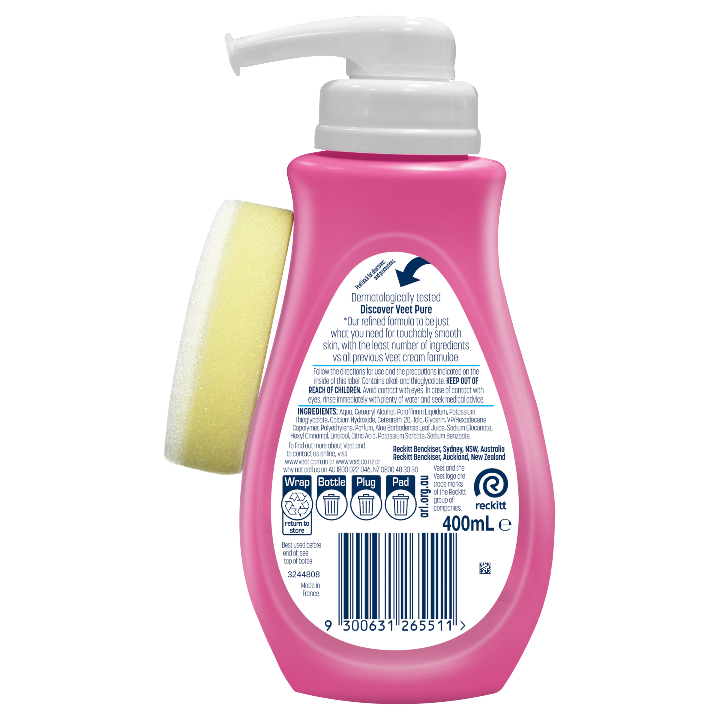 Veet In Shower Hair Removal Cream For Sensitive Skin 400ml - Image 2