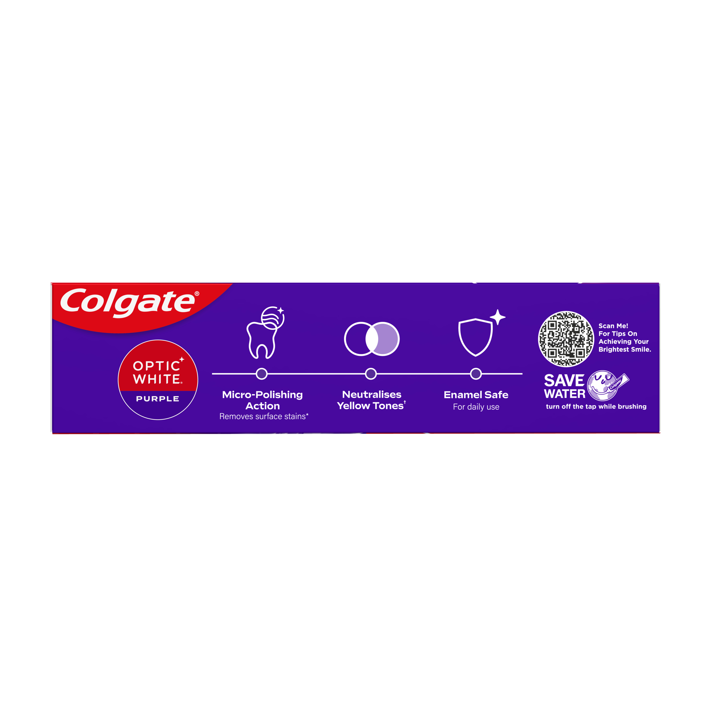 Colgate Toothpaste Optic White Purple 100g - Image 2
