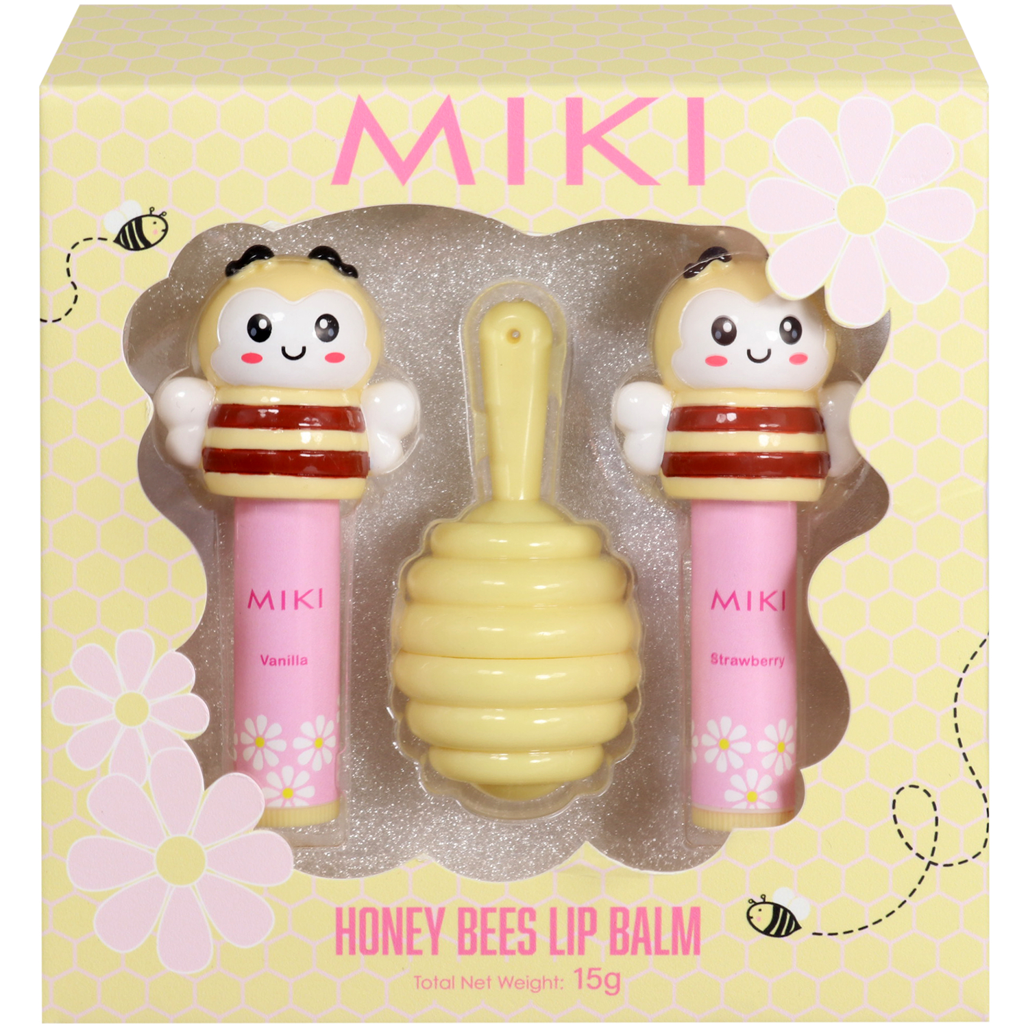 Miki Honey Bee Lip Balm Set 3 piece
