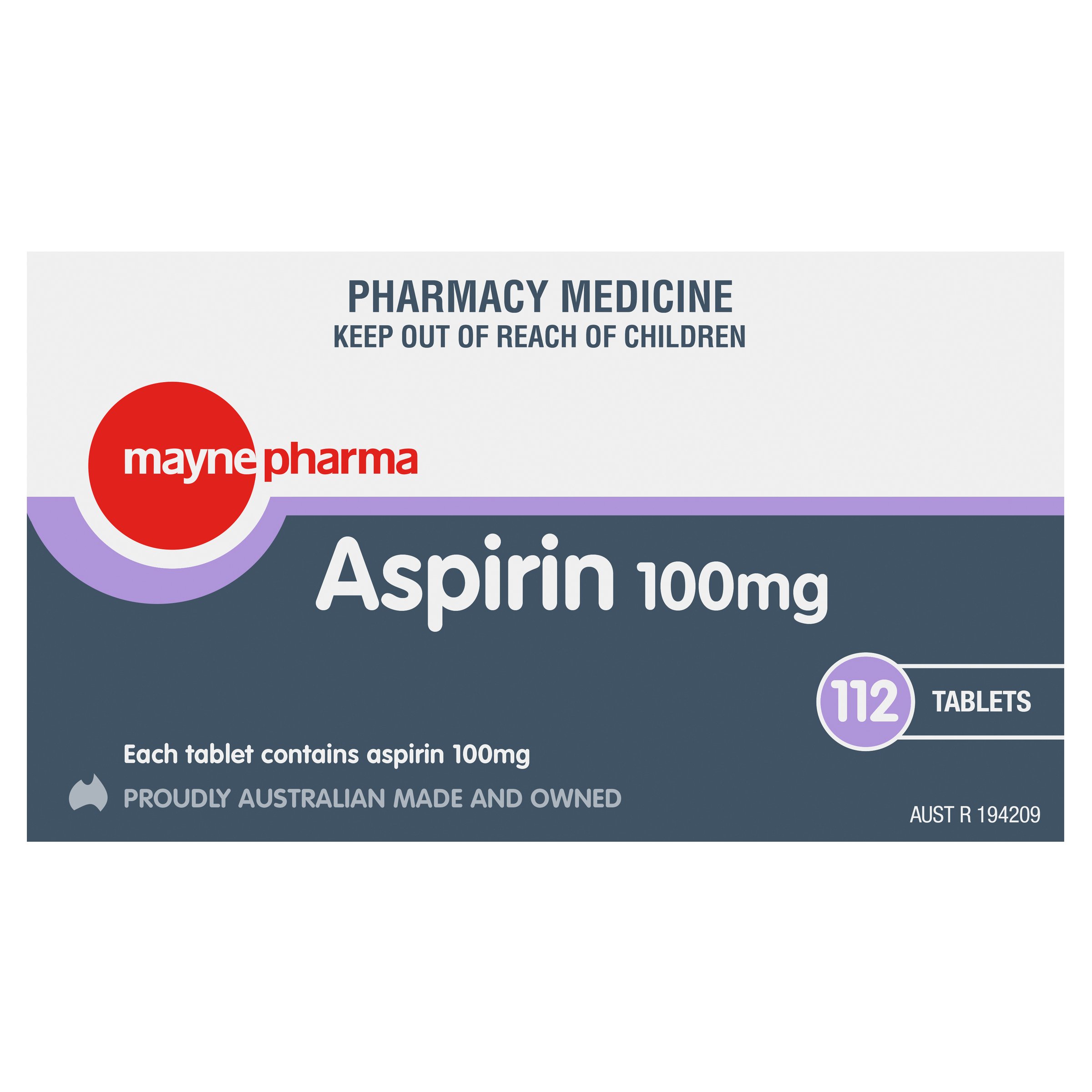 Mayne Aspirin 100mg - 112 tablets - Image 1