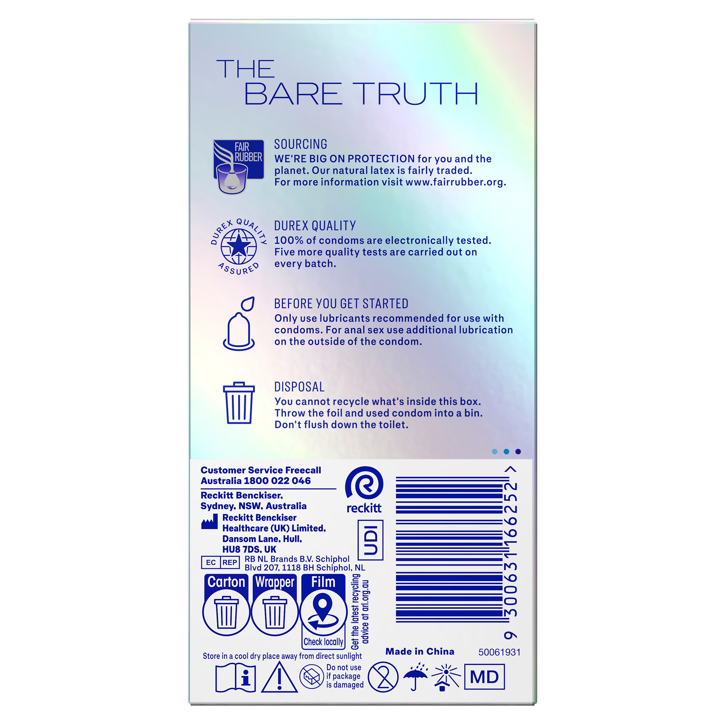 Durex Invisible Ultra Thin Regular Fit Condoms 10 pack - Image 2