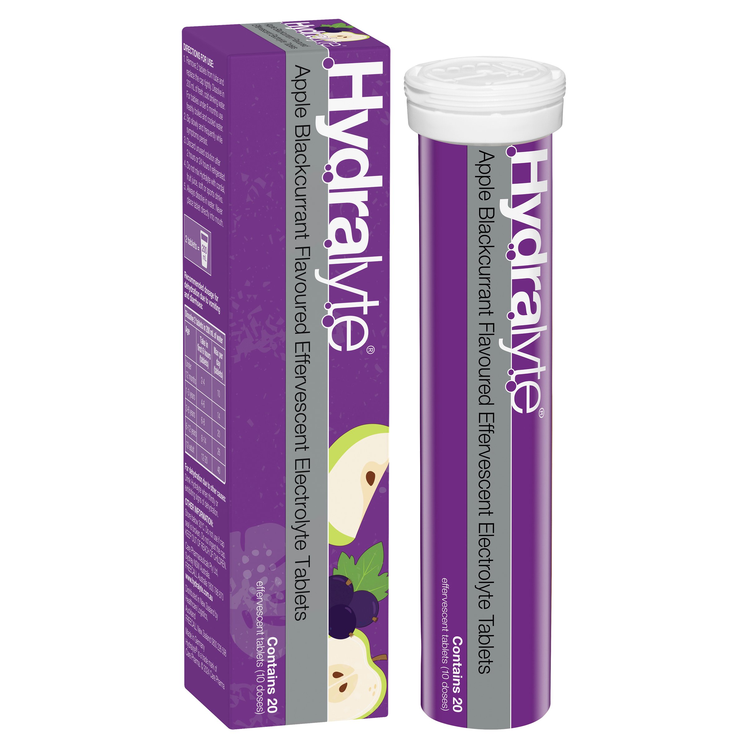 Hydralyte Effervescent Apple/Blackcurrant 20 tablets - Image 6