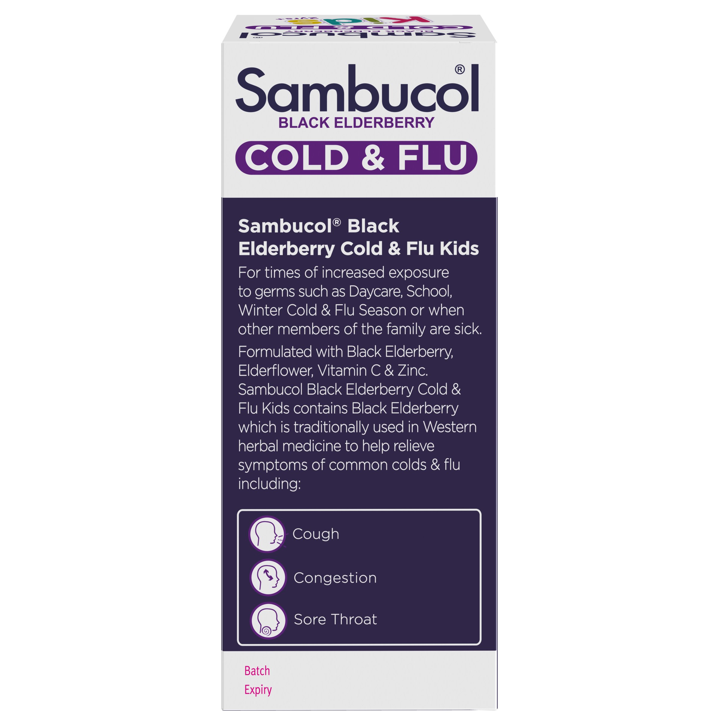 Sambucol Kids Cold & Flu Liquid 120ml - Image 2