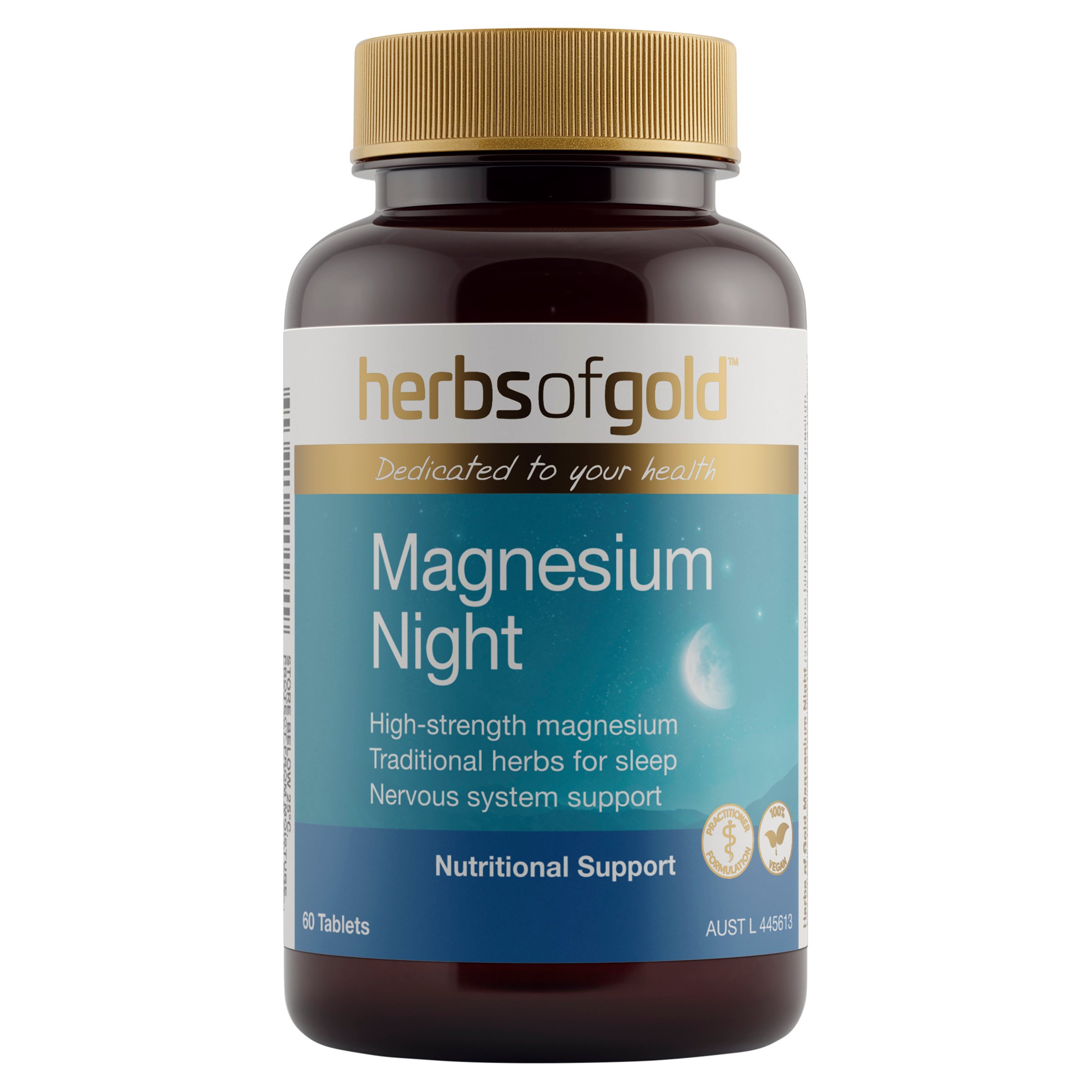 Herbs of Gold Magnesium Night 60 tablets - Image 1