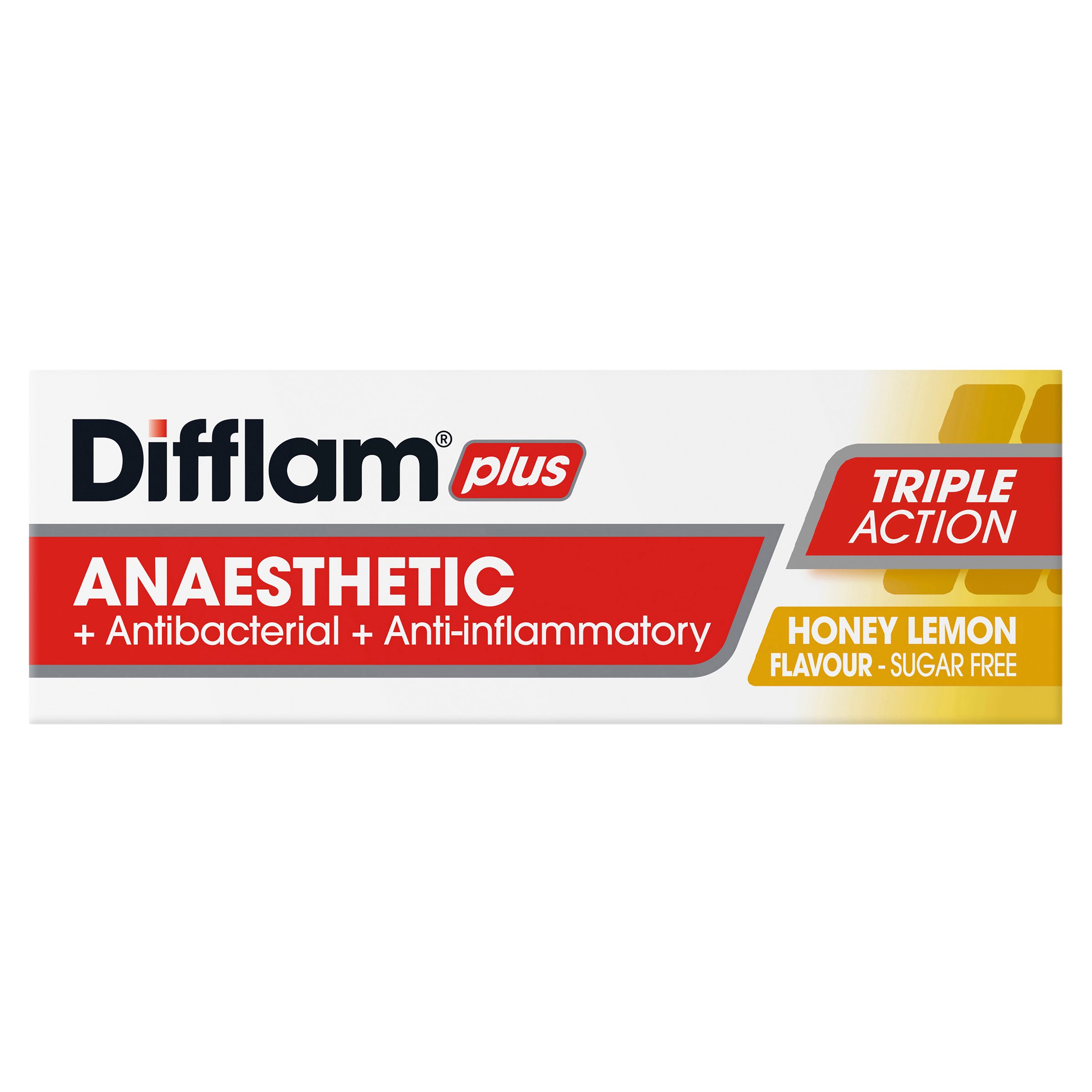 Difflam Plus Anaesthetic Triple Action Honey & Lemon 16 lozenges - Image 3