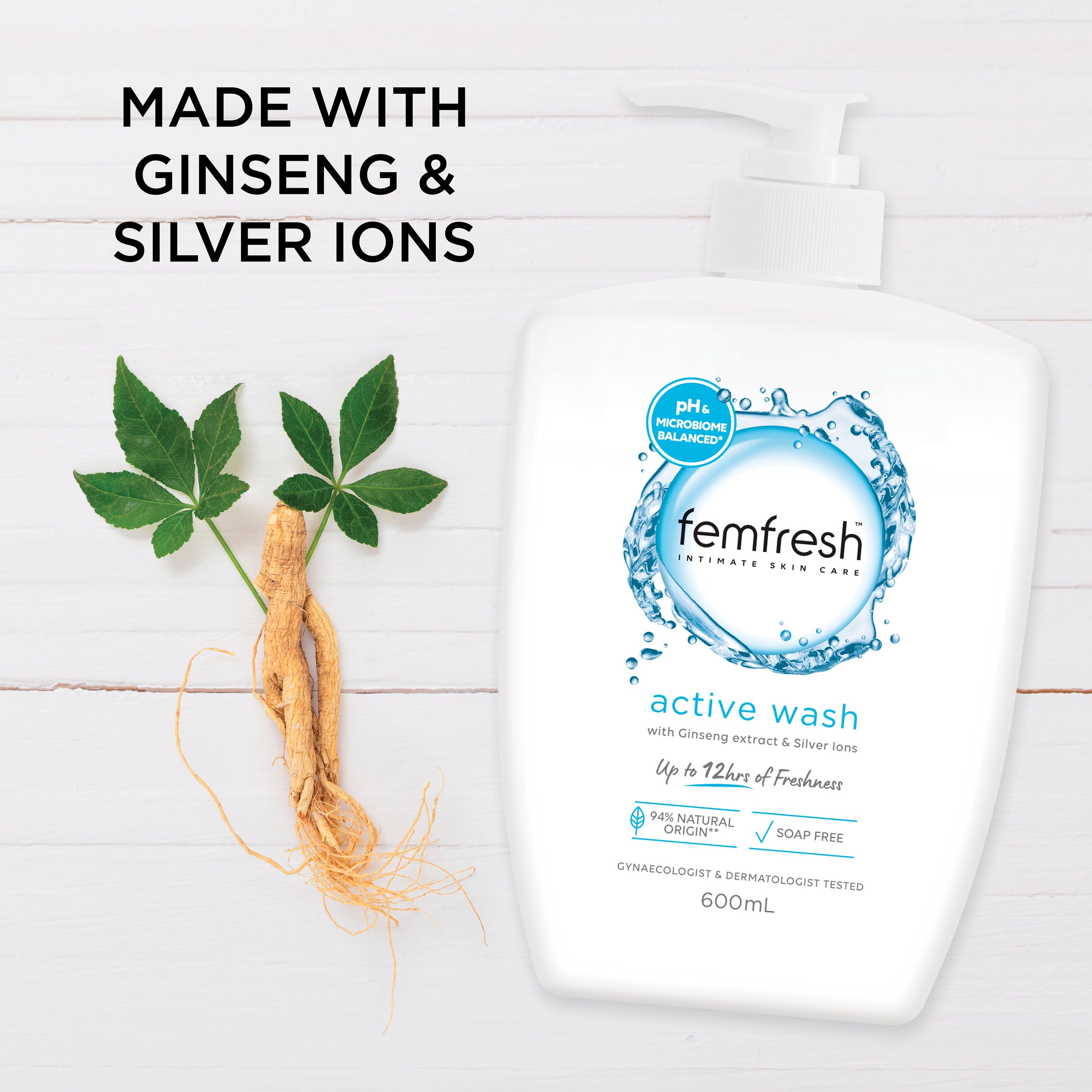 Femfresh Wash Active 600ml - Image 11