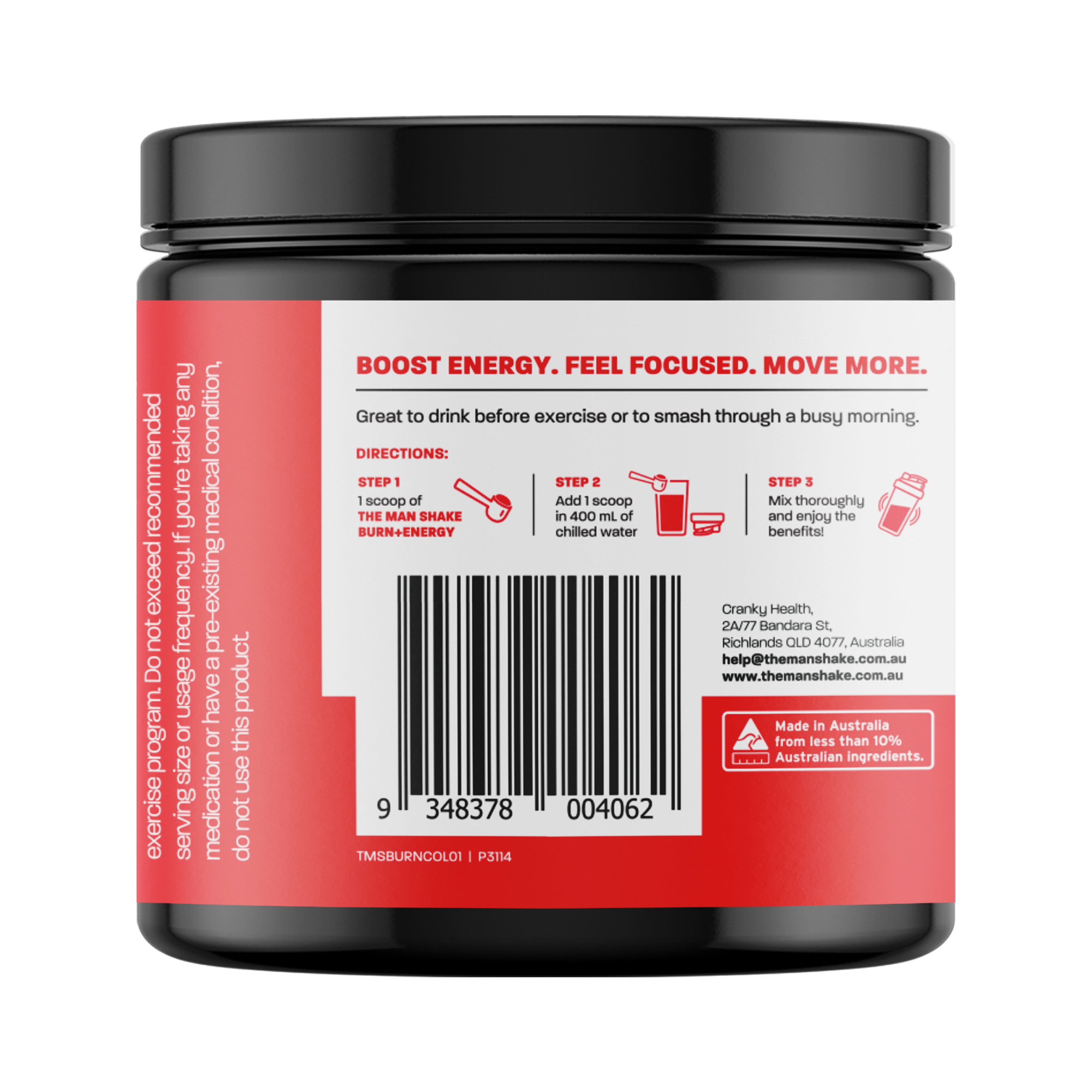 The Man Shake Burn + Energy Cola 160g - Image 3