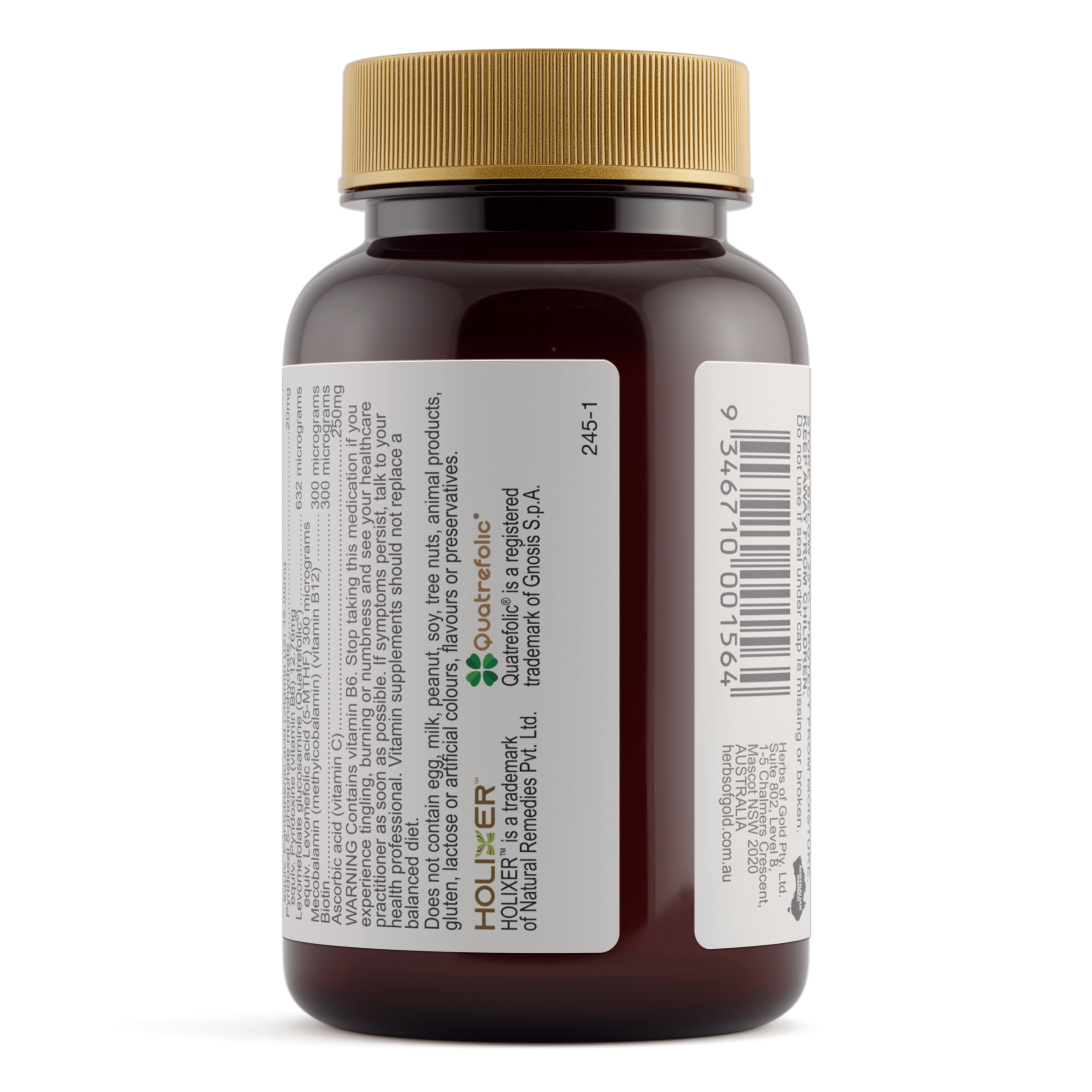 Herbs of Gold Activated B Stress 30 tablets - Image 3