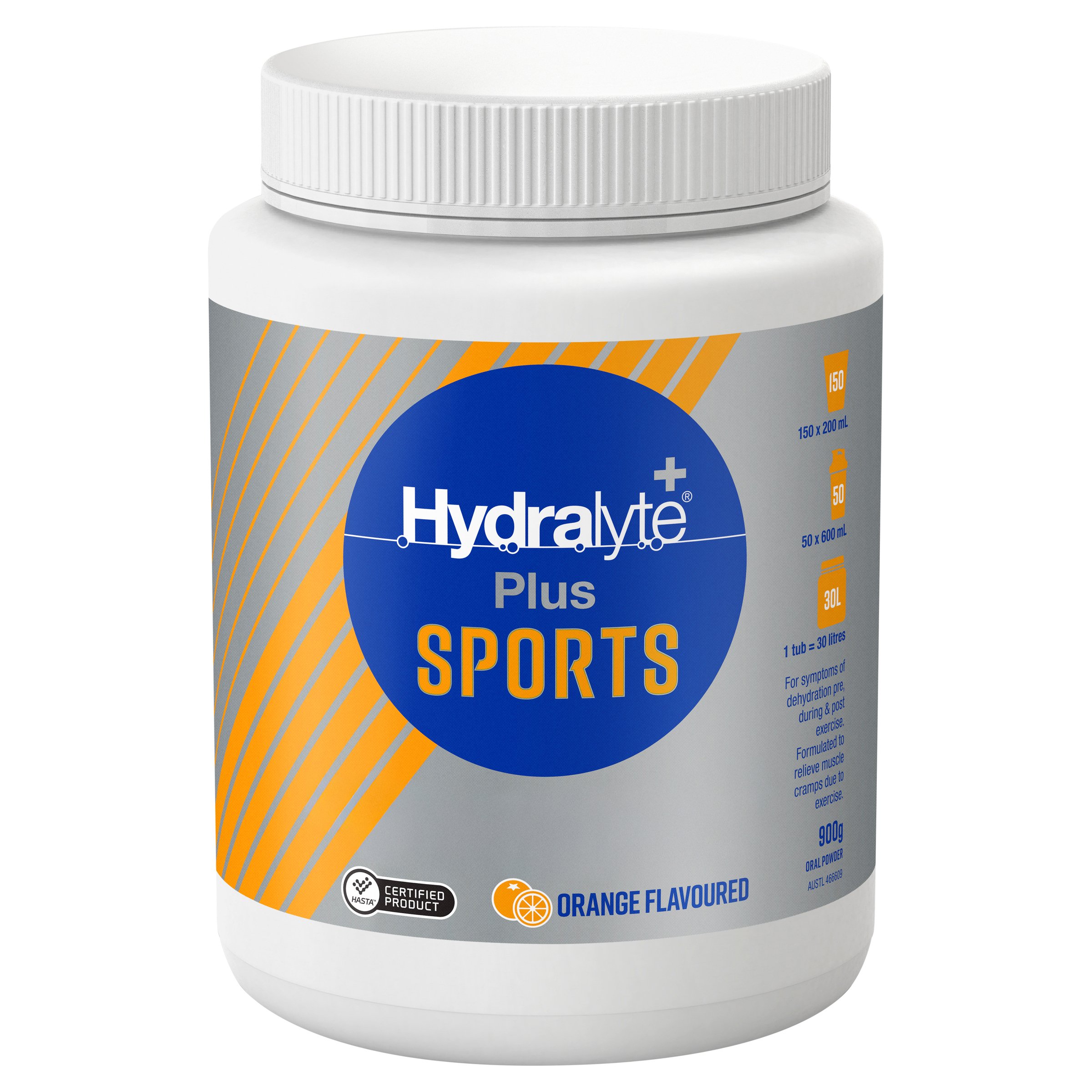Hydralyte Plus Sports Orange Flavoured Powder Tub 900g - Image 4