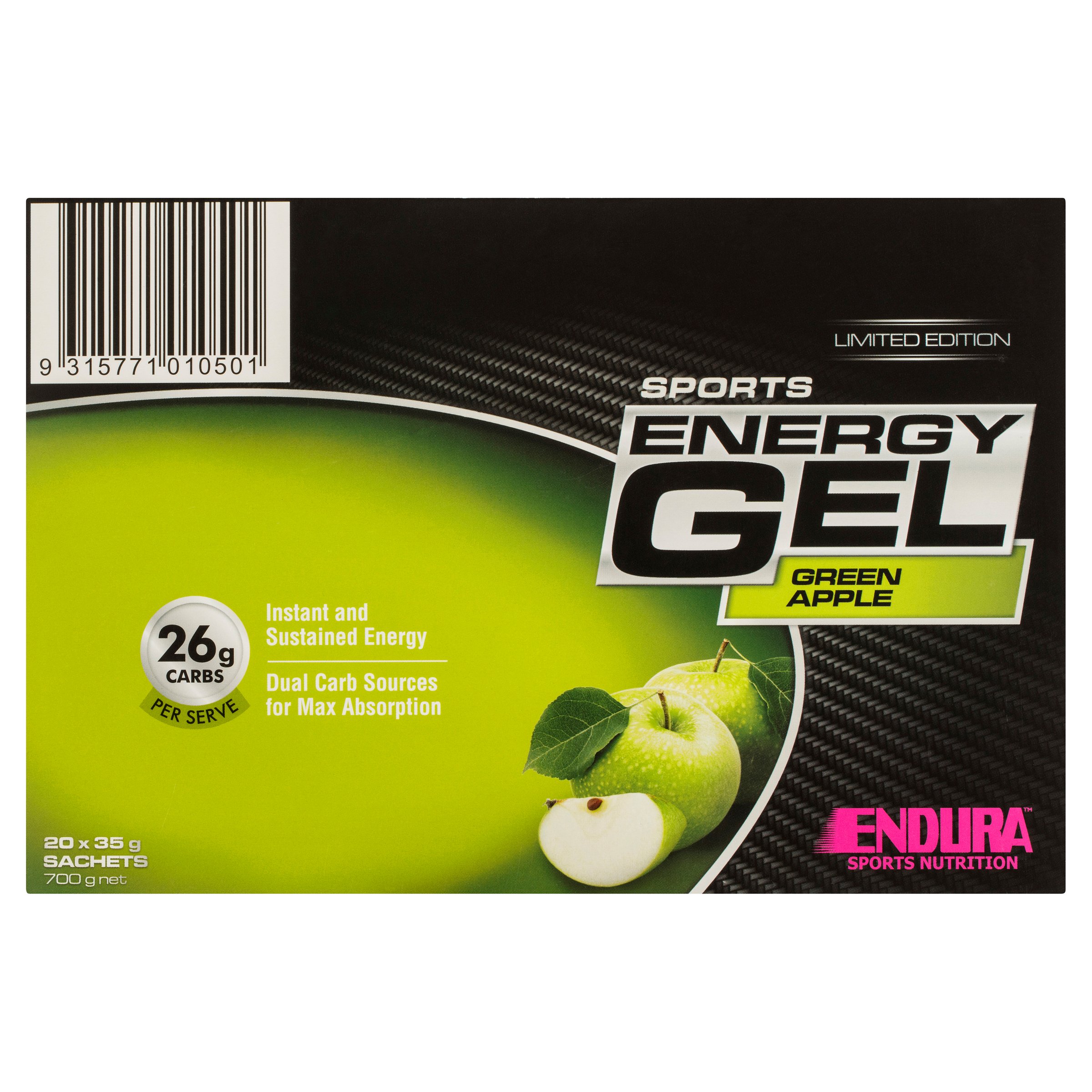 Endura Sports Energy Gel Green Apple 35g - Image 4
