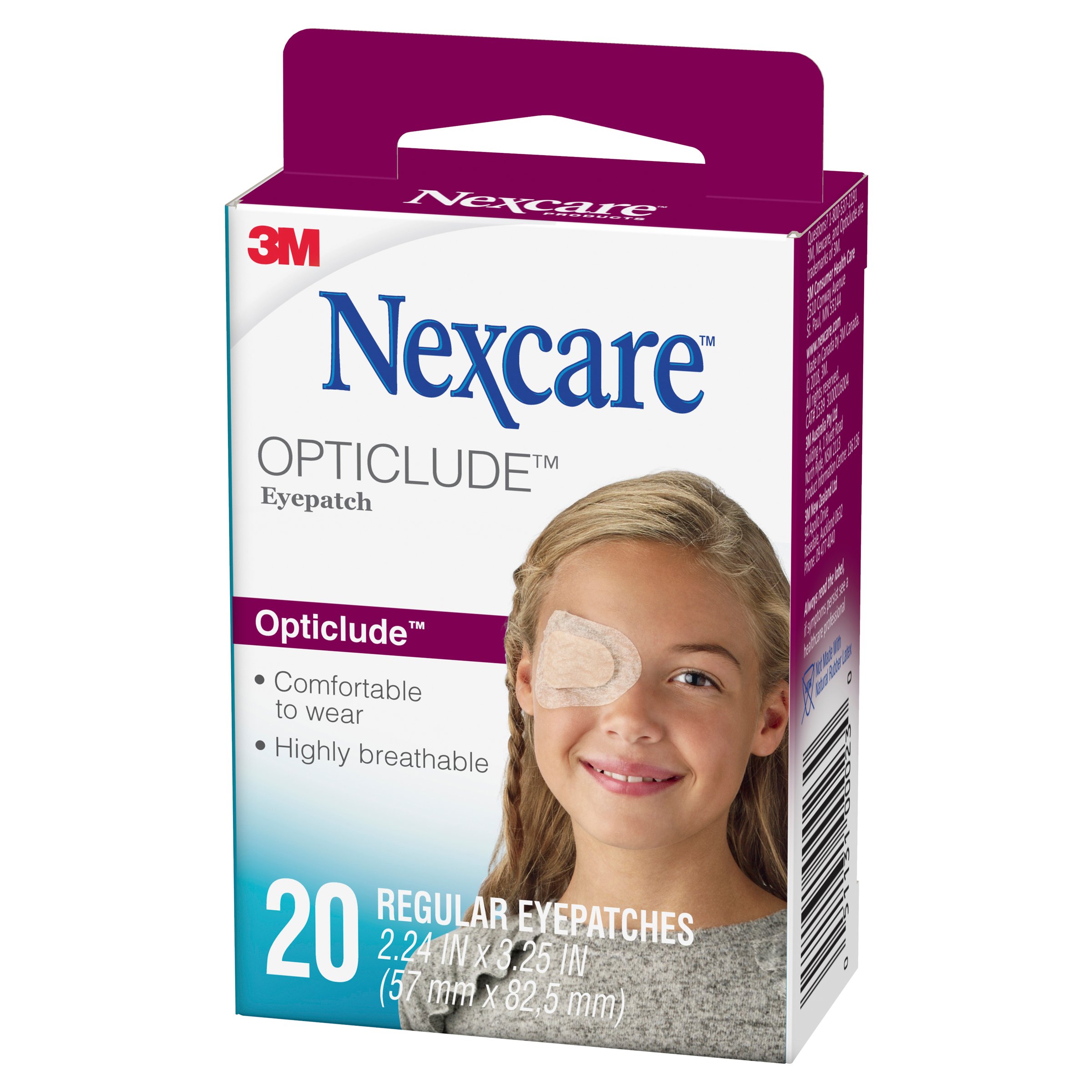 Nexcare Opticlude Orthopic Eye Patch Adult Regular (81mm x 55.5mm) - 20 patches - Image 3