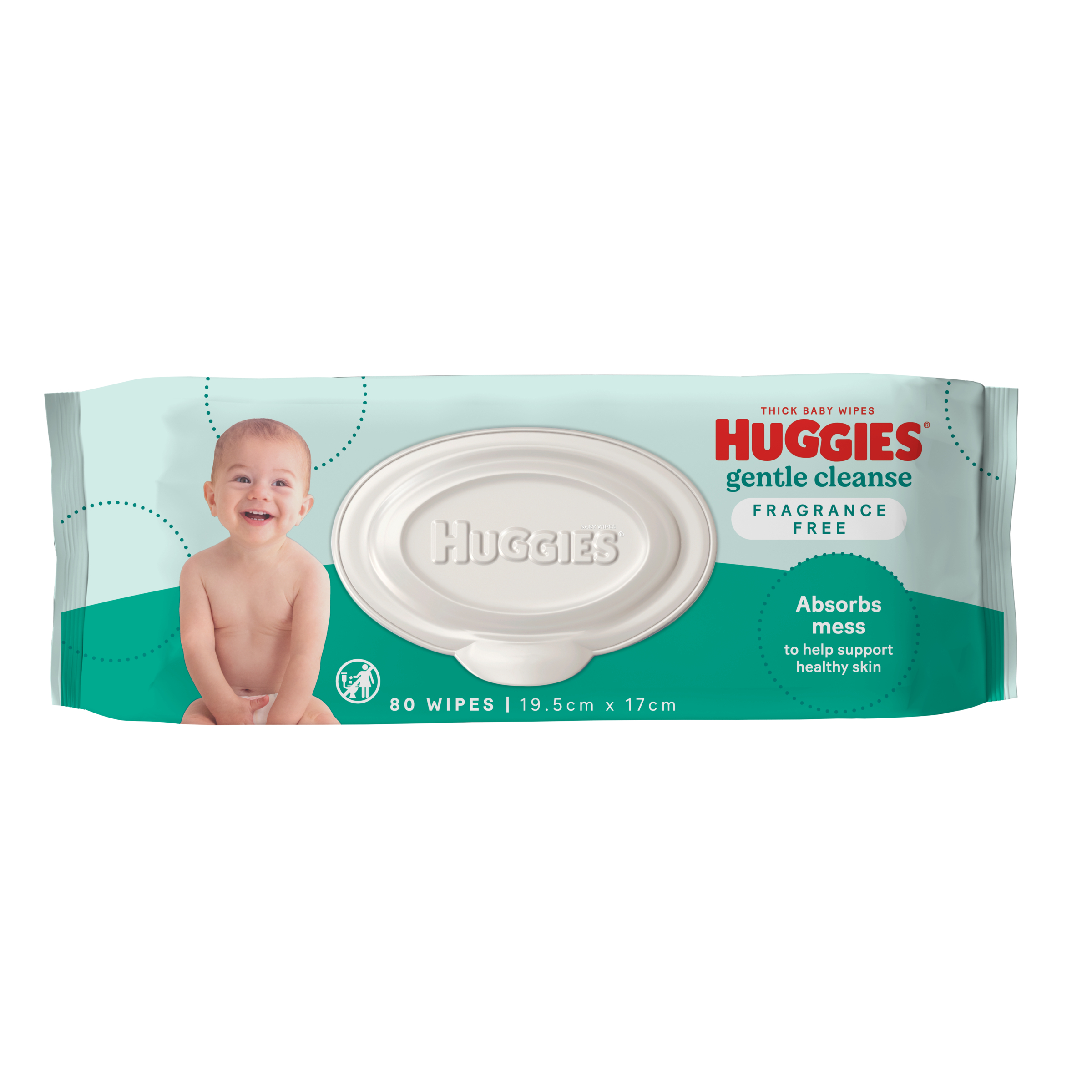 Huggies Baby Wipes Fragrance Free Refill 80 wipes - Image 4