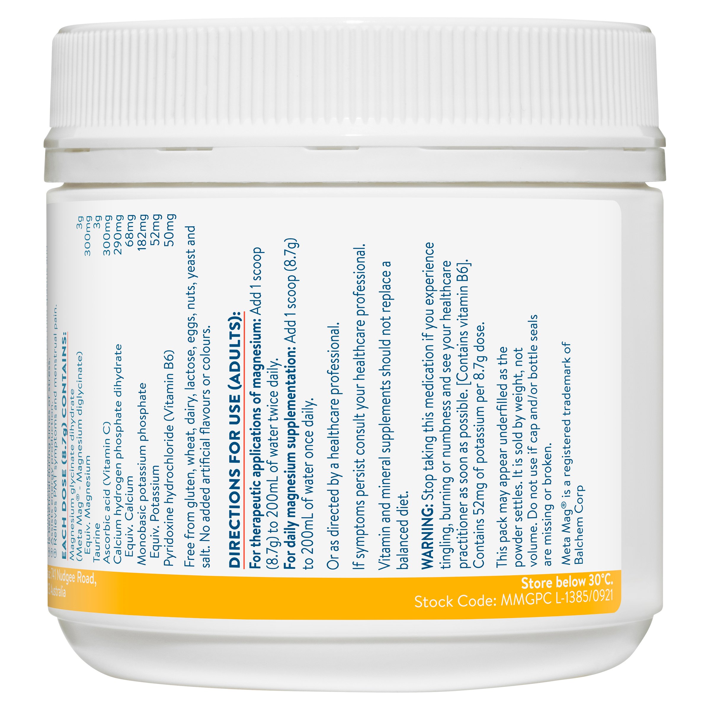 Ethical Nutrients Mega Magnesium Powder Citrus 200g - Image 2