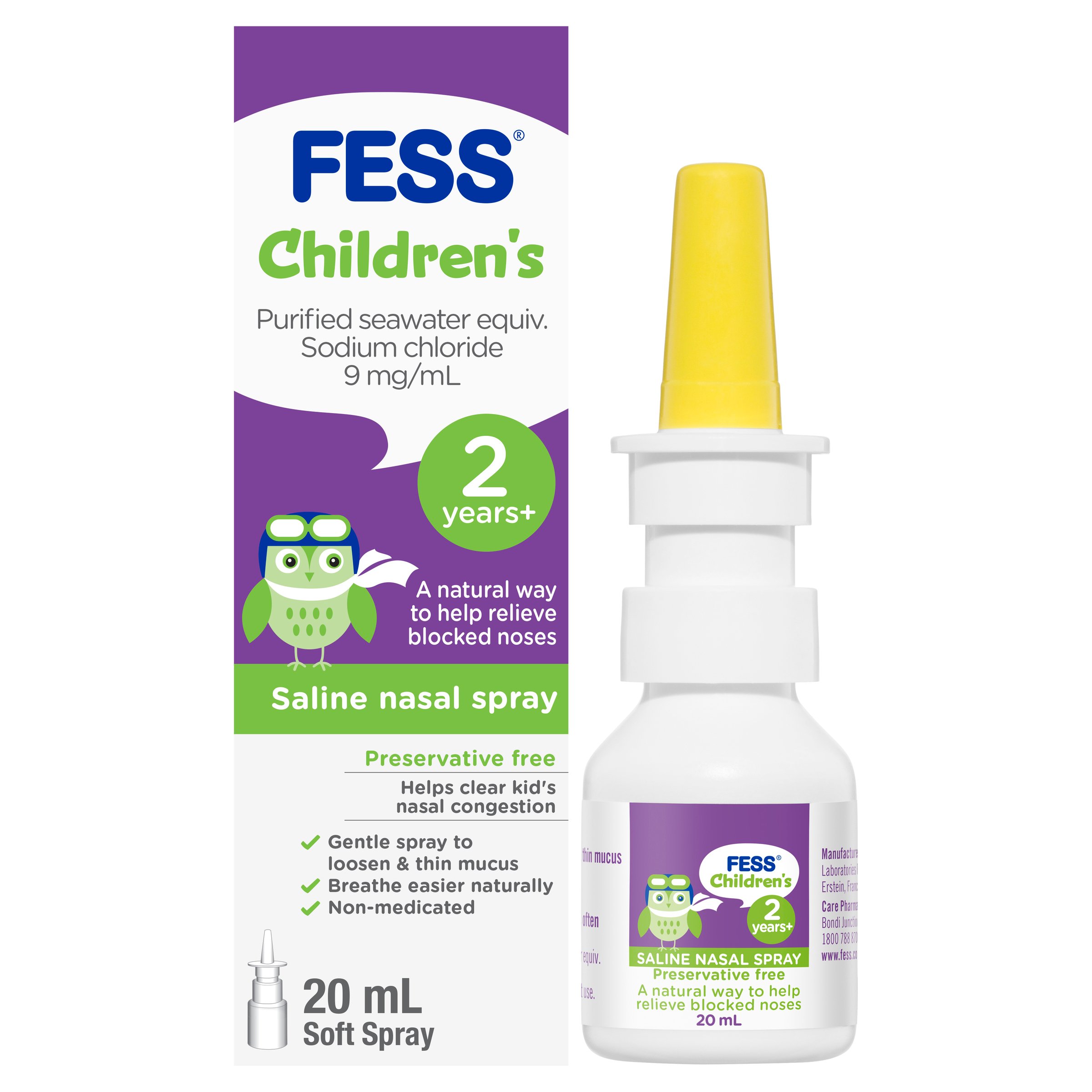 Fess Children's Nasal Saline Spray 2 Years+ 20ml - Image 6
