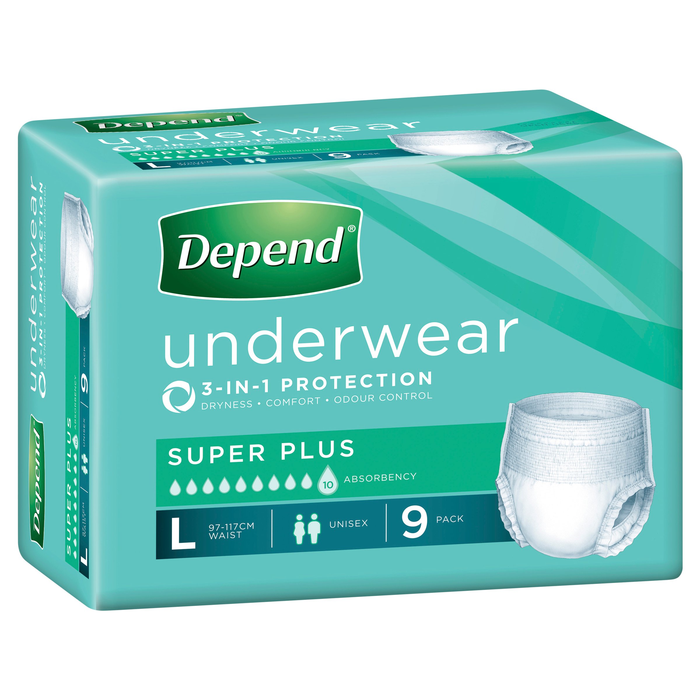 Depend Underwear Super Plus Large 9 pack - Image 2