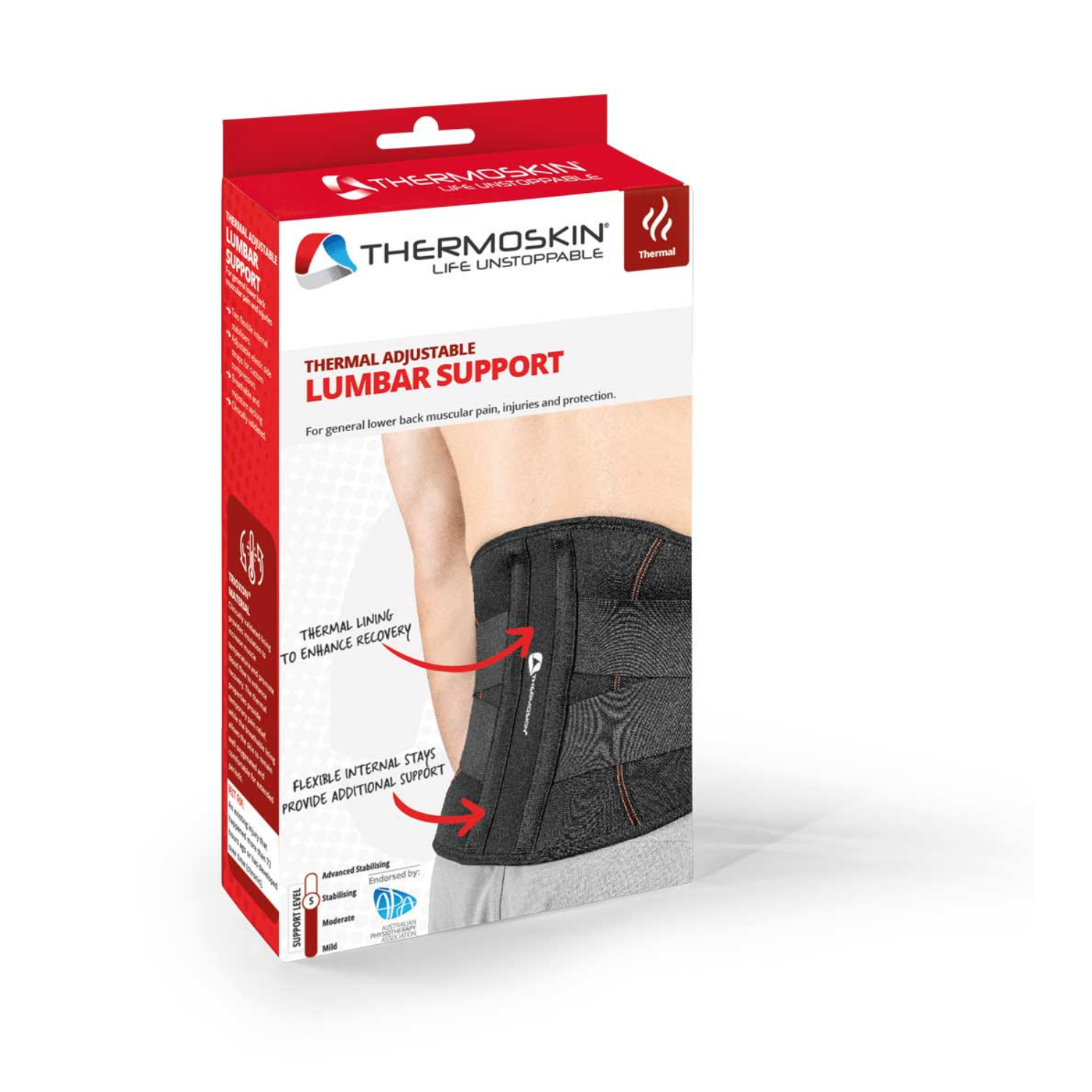 Thermoskin Thermal Lumbar Support Black L/XL 1 unit - Image 2