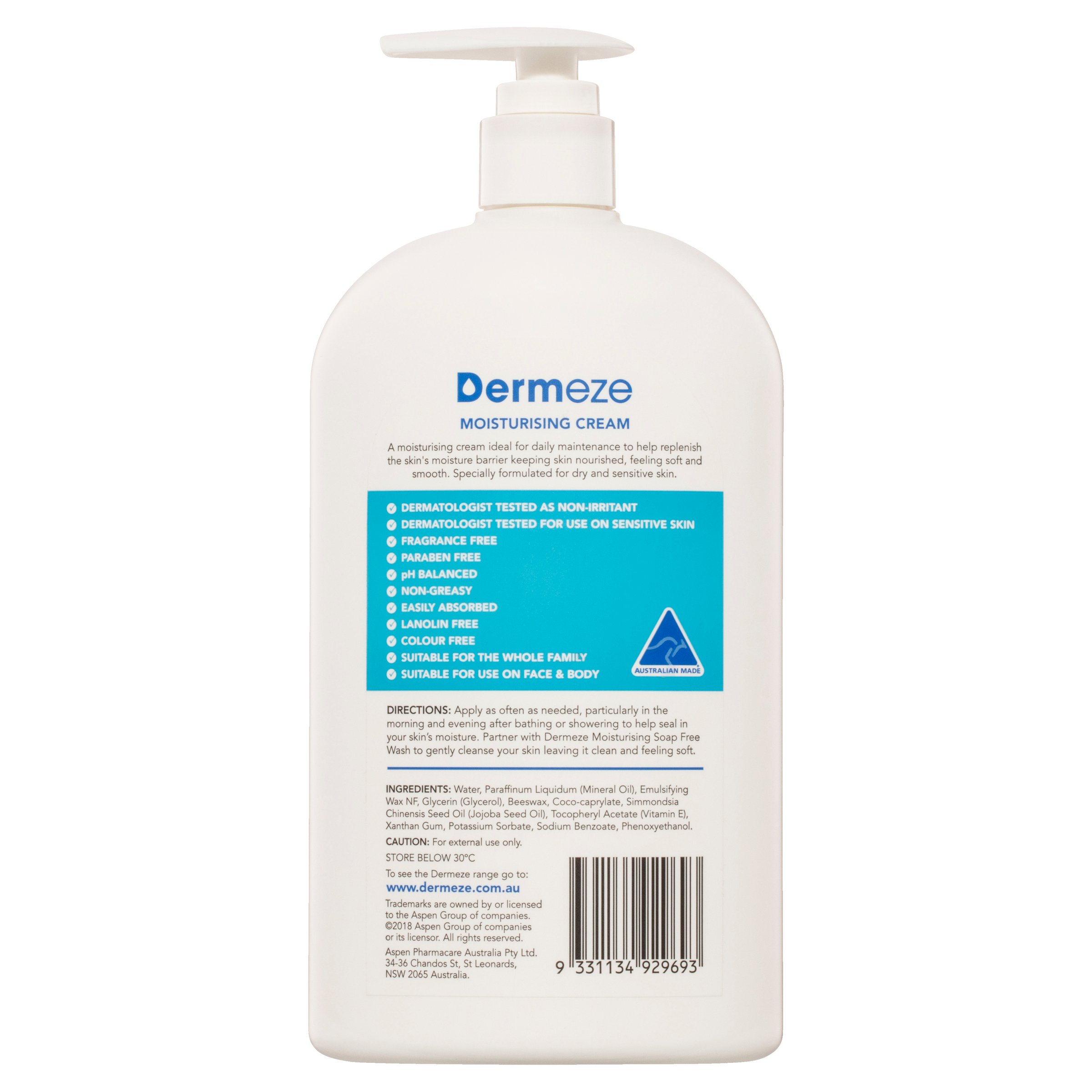 Dermeze Moisturising Cream 500g - Image 2