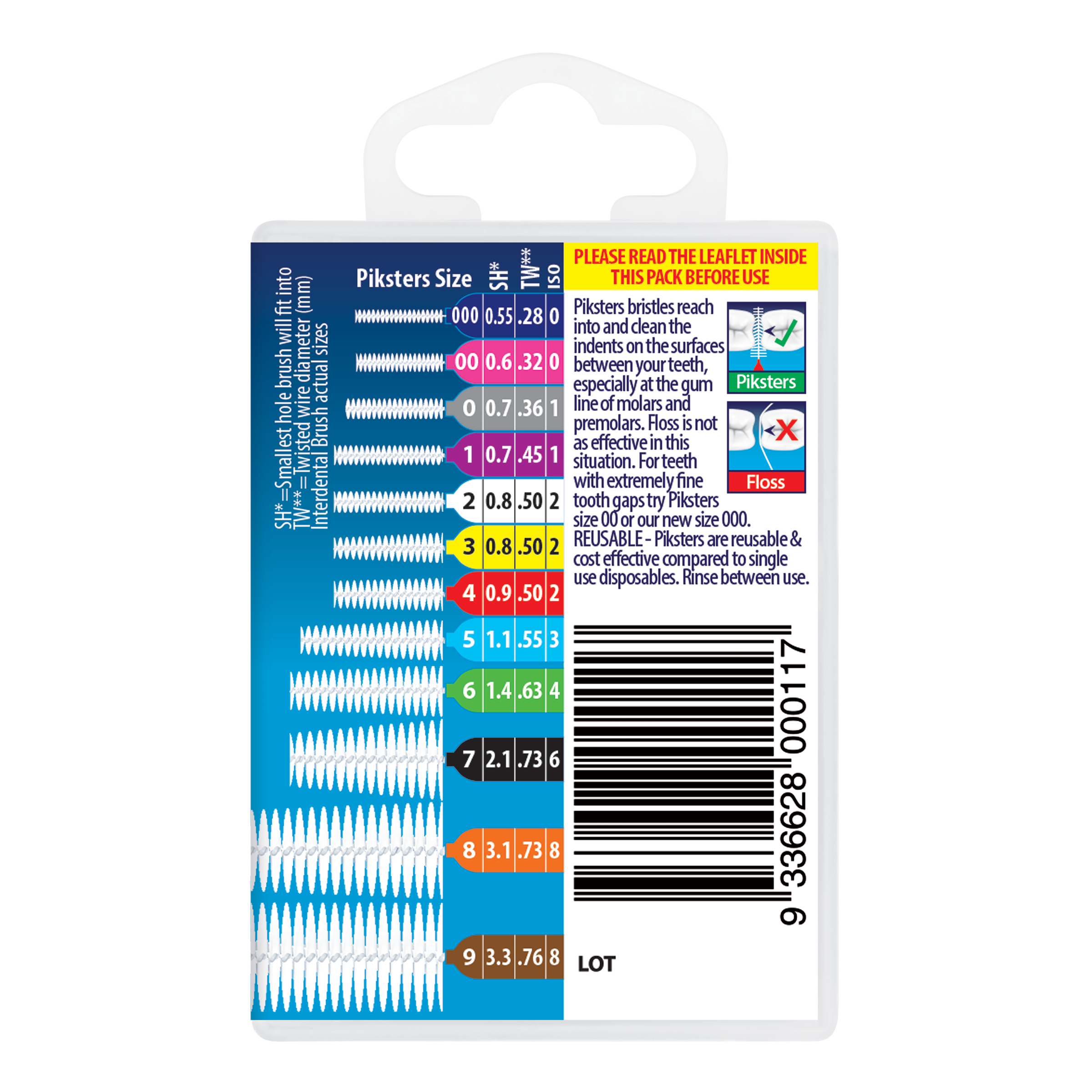 Piksters Interdental Brush Size 1 Purple 40 pack - Image 2