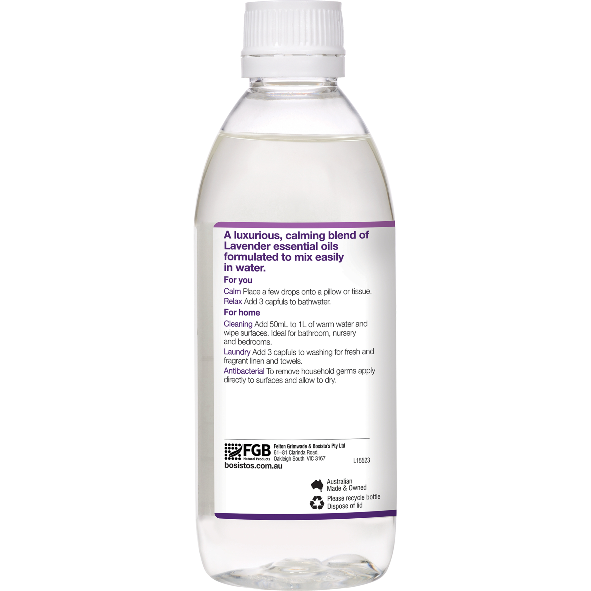 Bosisto's Lavender Solution 250ml - Image 3