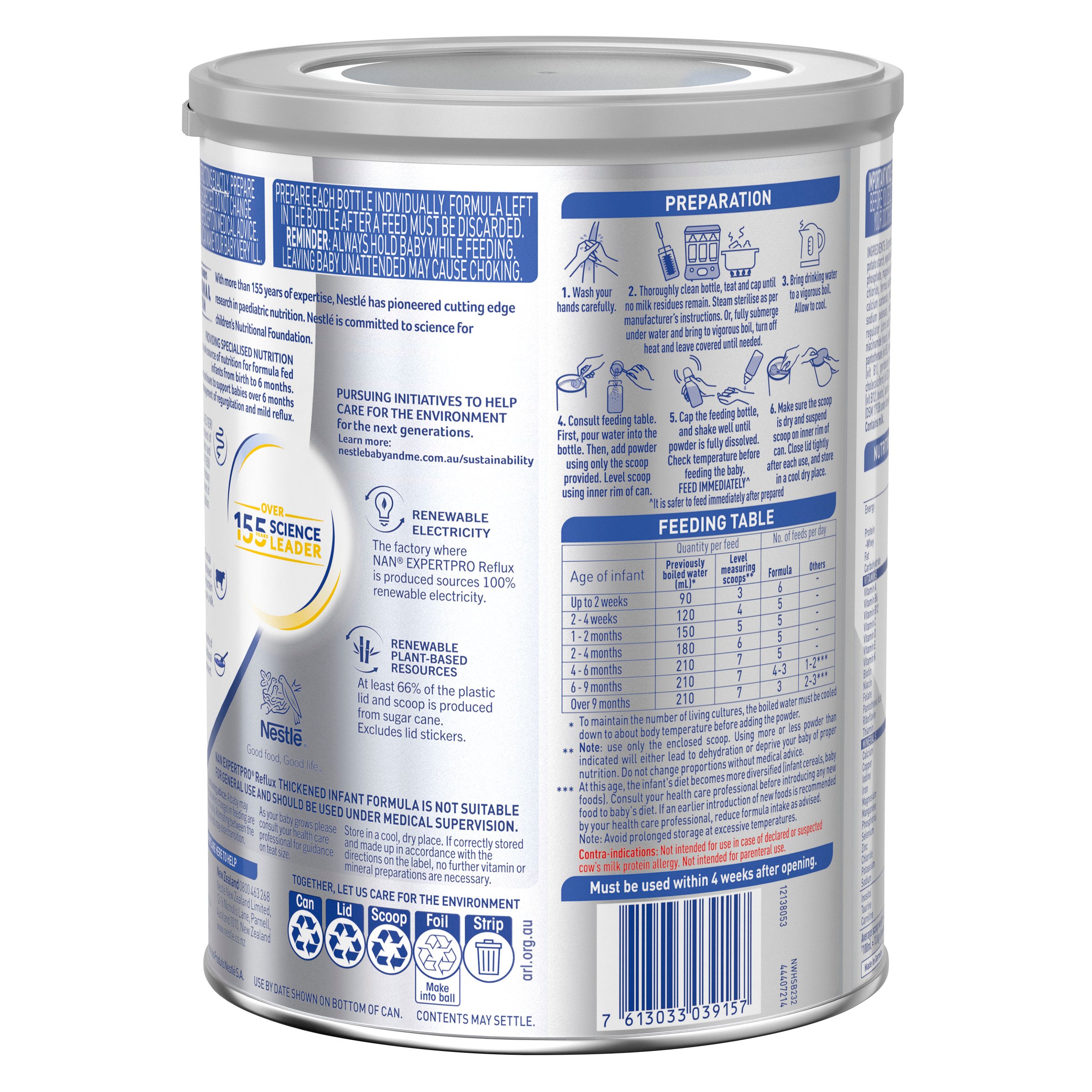 Nestle NAN Expertpro Reflux From Birth 800G - Image 2