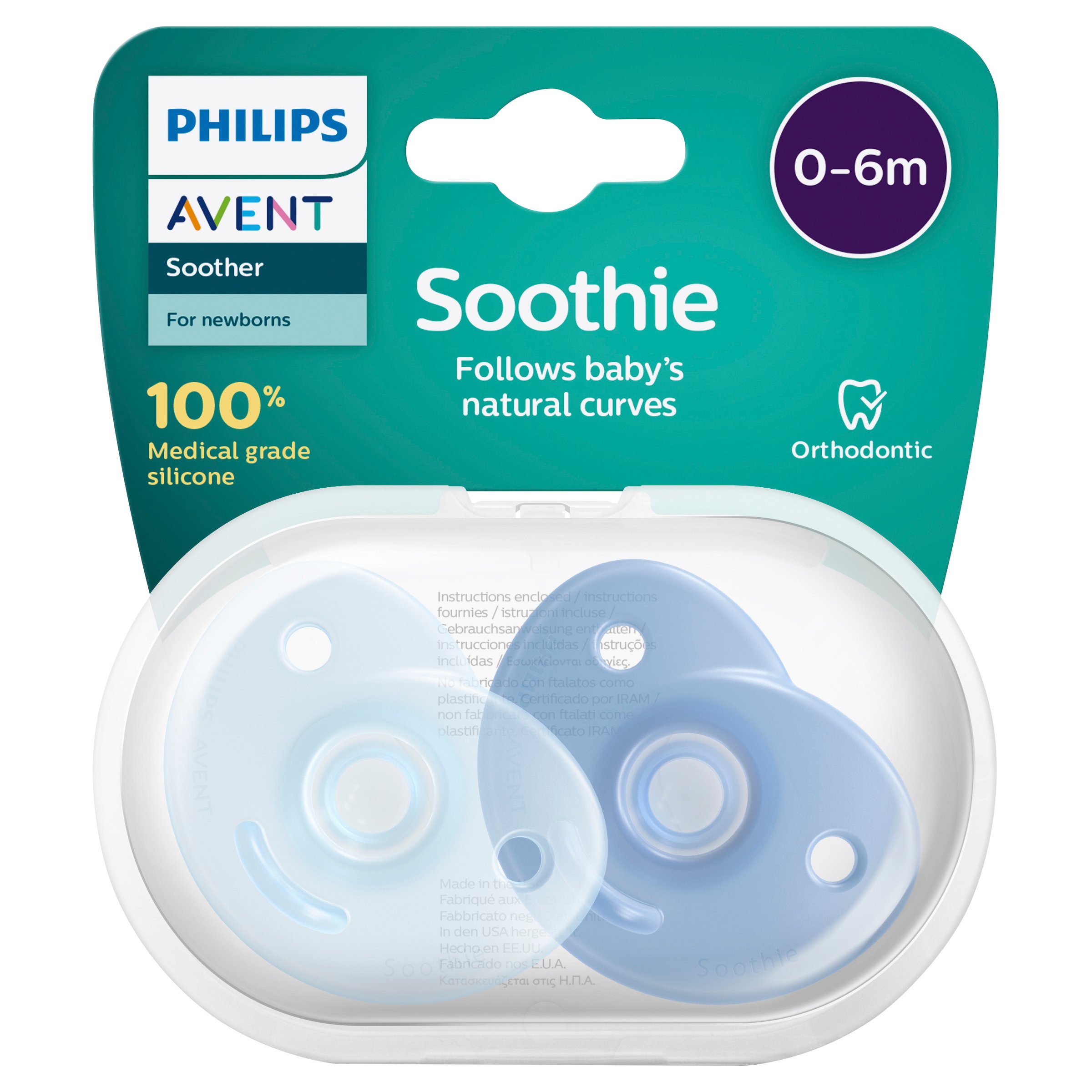 Avent Soothie 0-6 Months Blue 2 pack - Image 3