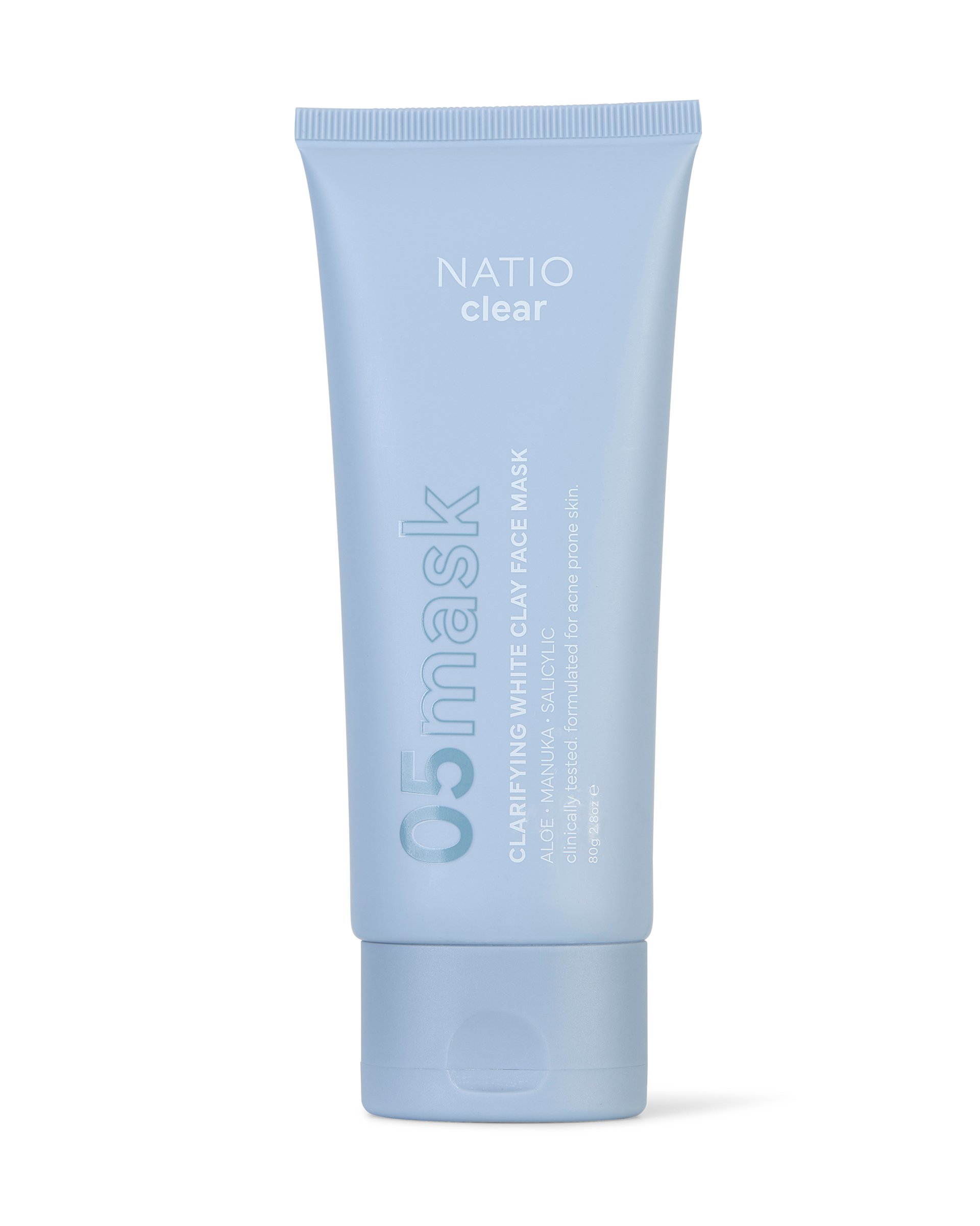 Natio Clear Clarifying White Clay Face Mask 80ml - Image 1