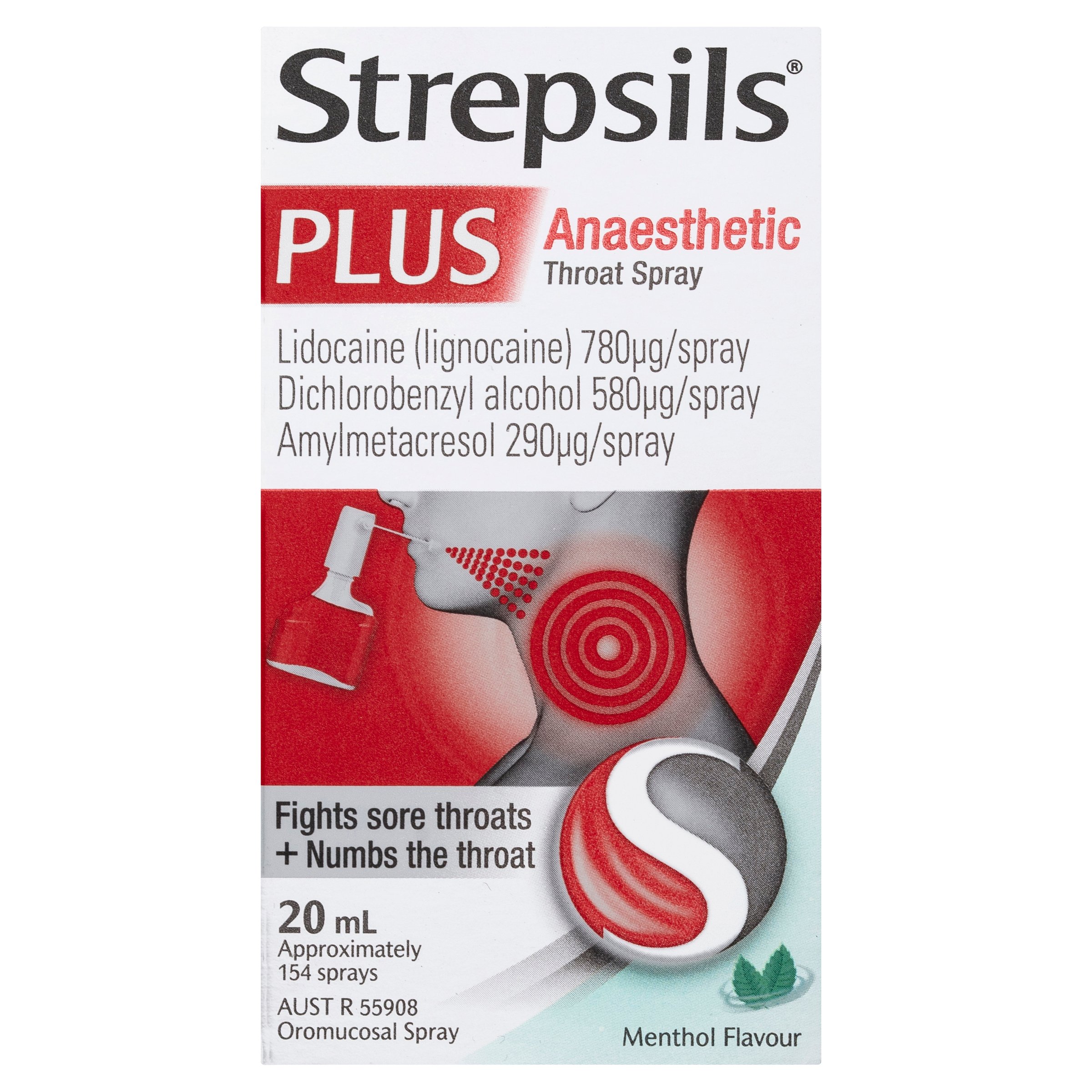 Strepsils Plus Anaesthetic Throat Spray 20ml - Image 1