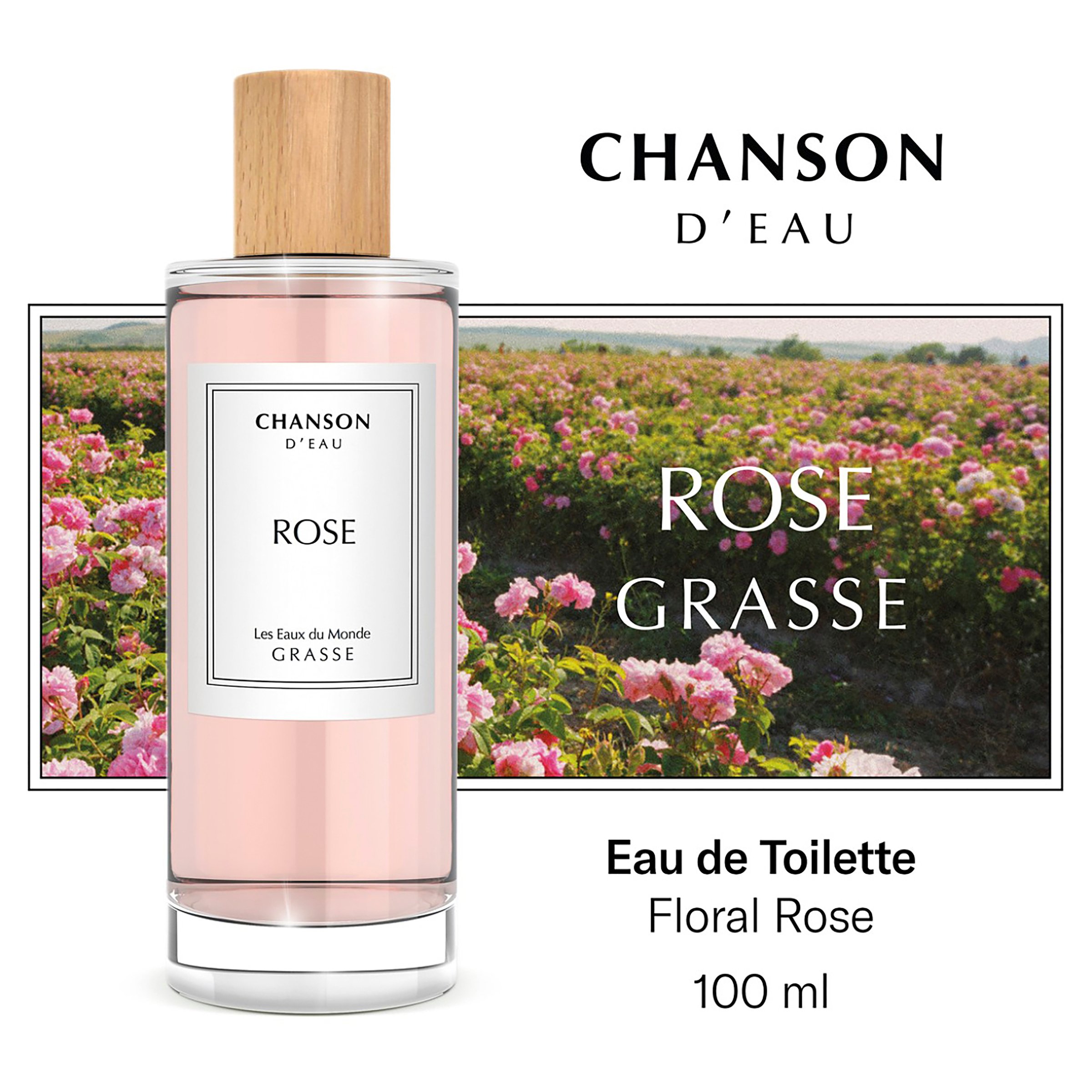 Chanson D'Eau Rose Les Eaux du Monde Grasse EDT Spray 100ml - Image 3