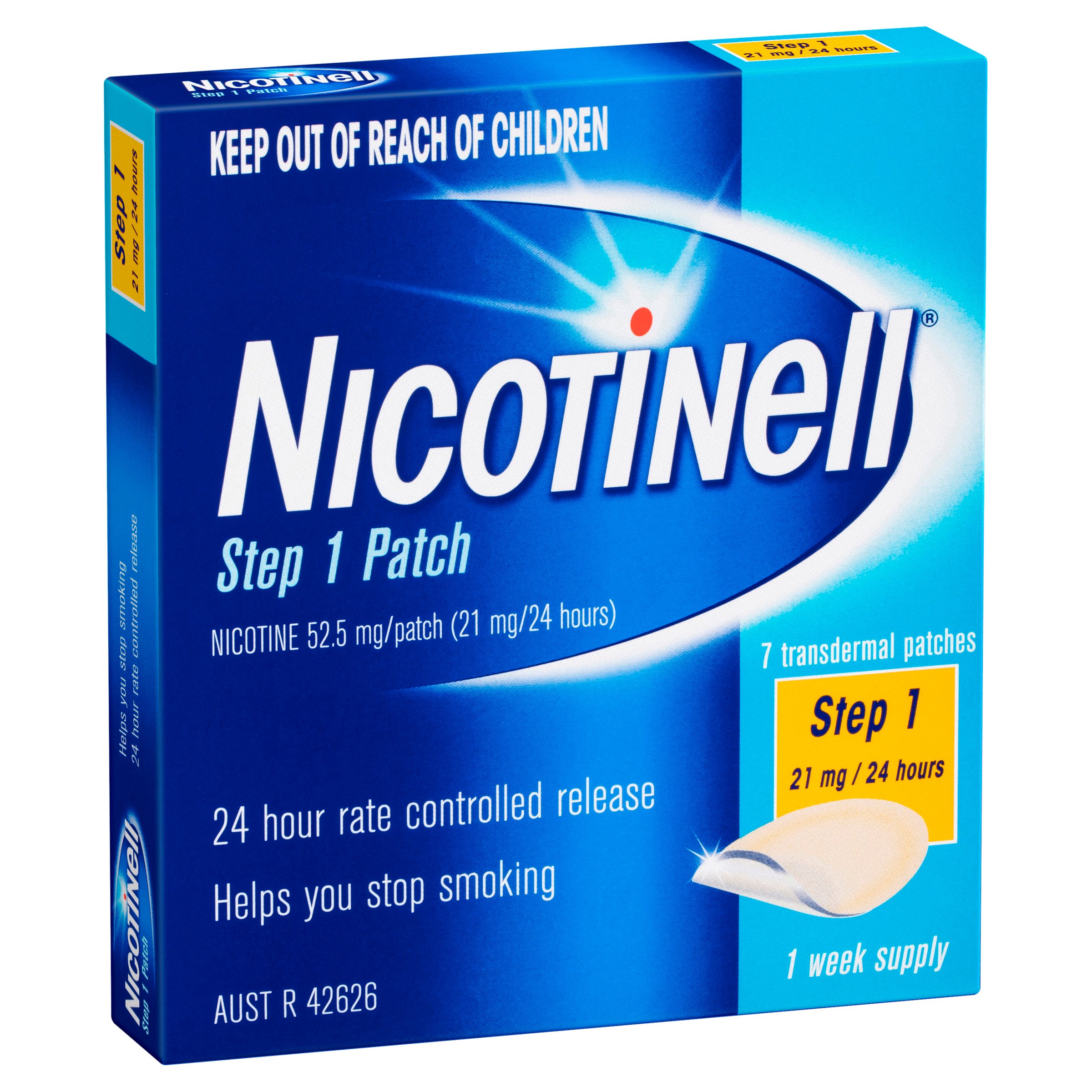 Nicotinell 24 Hour Patches 21mg Step 1 - 7 patches - Image 6