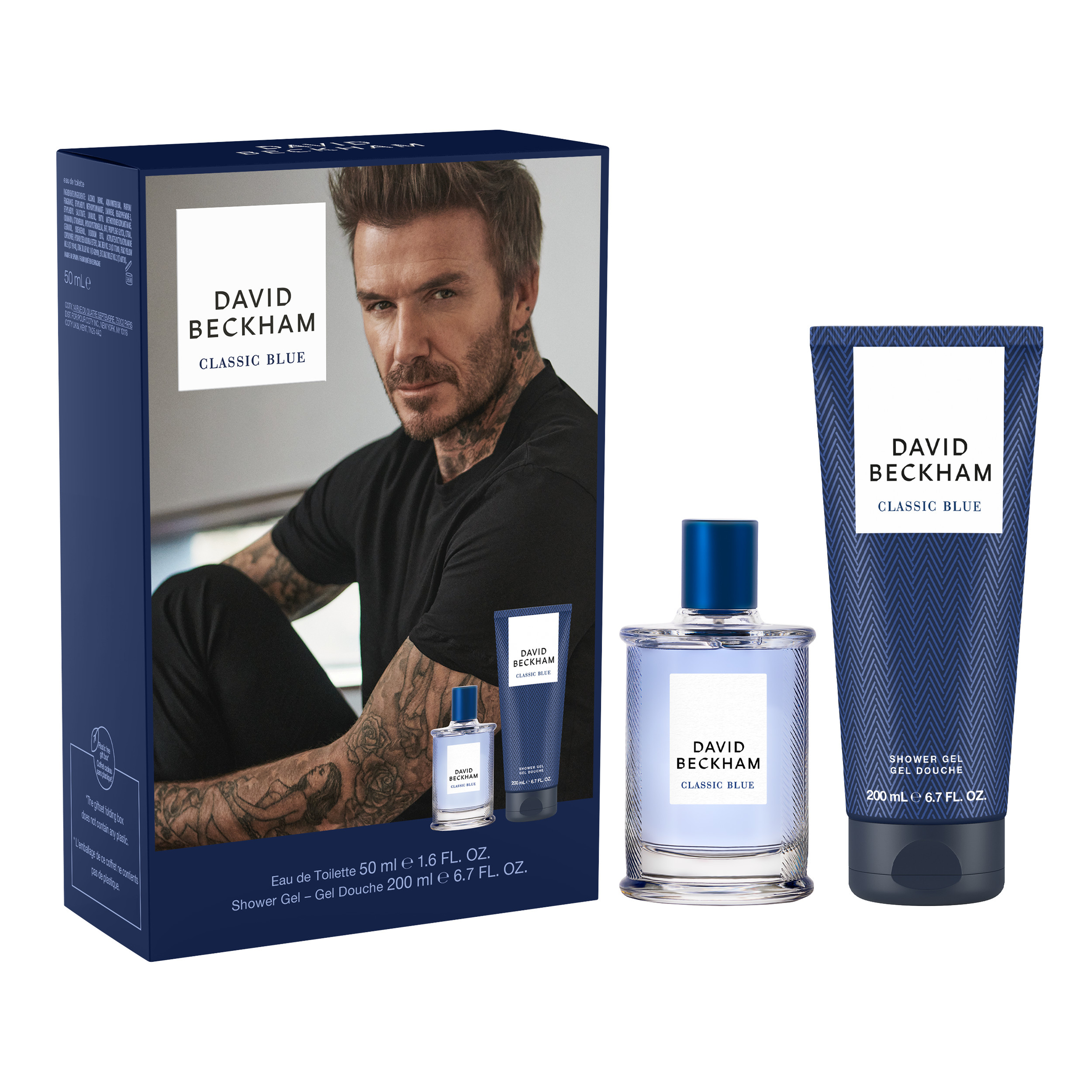 David Beckham Classic Blue EDT 50ml Gift Set 2 piece - Image 2