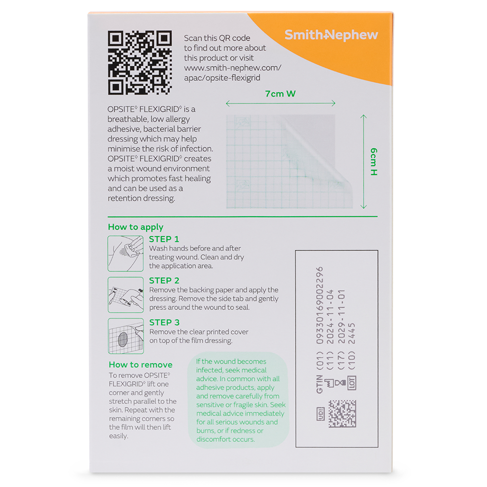 Opsite Flexigrid 6cm X 7cm - 5 pack - Image 2