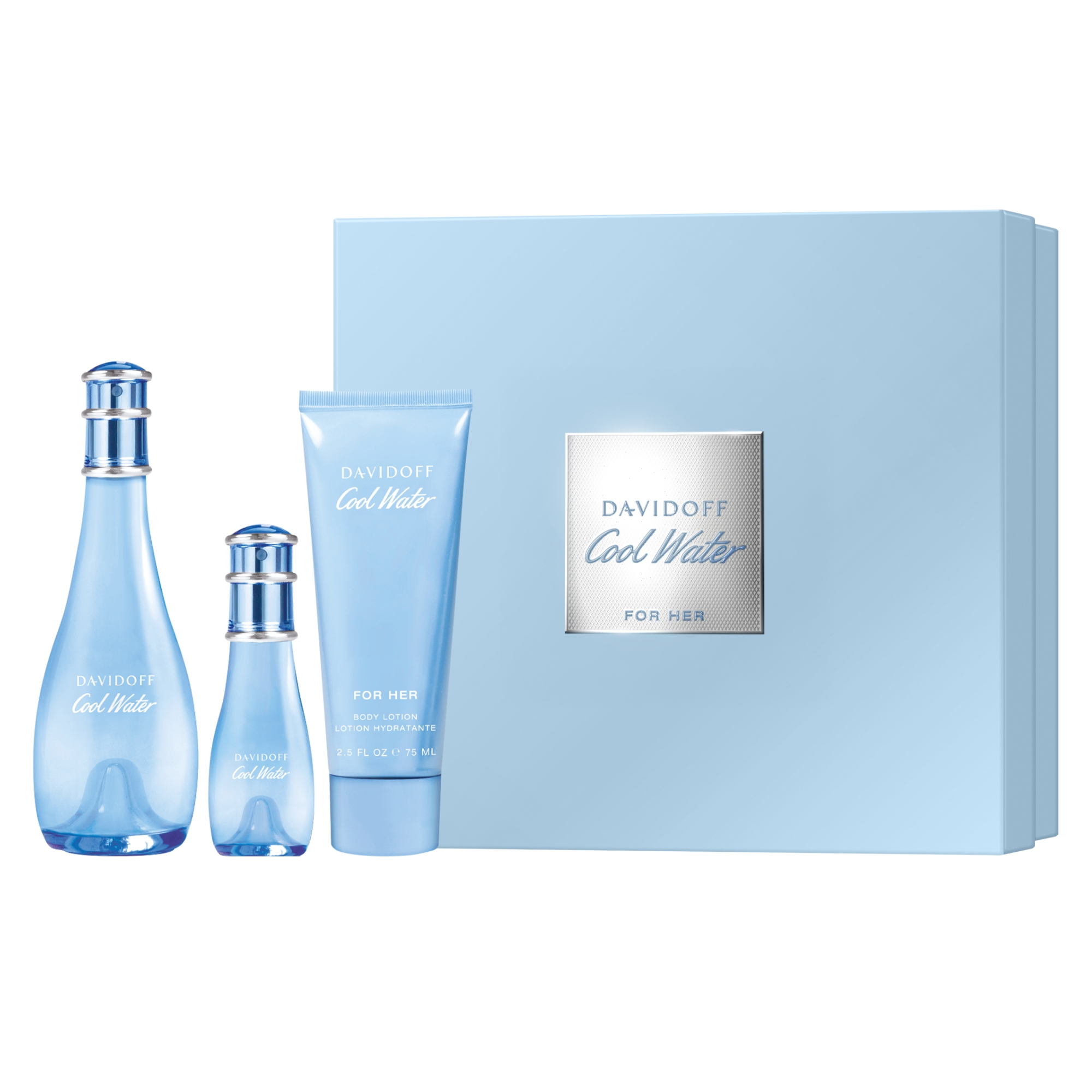 Davidoff Cool Water Woman EDT 100ml Gift Set 3 piece - Image 1