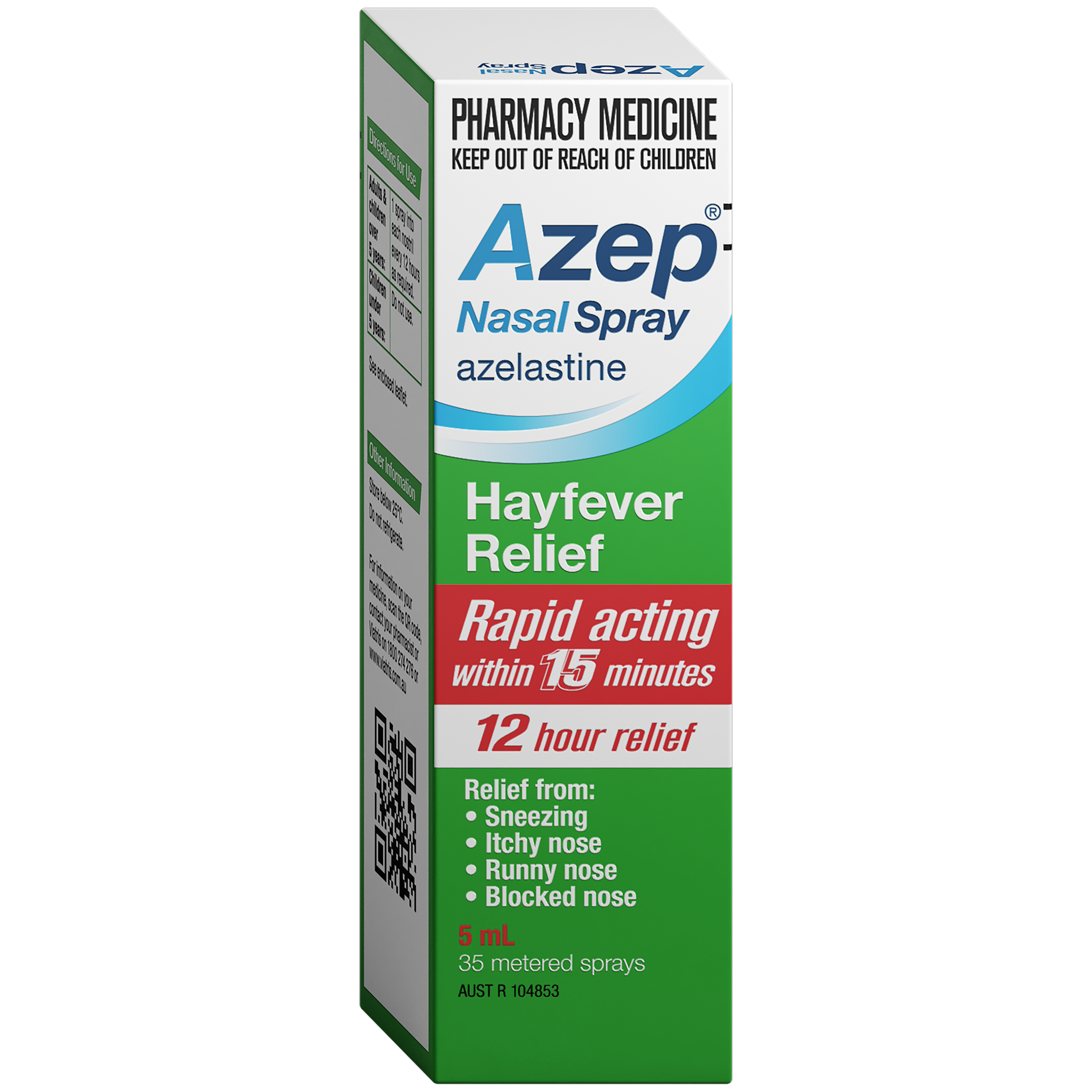 Azep Hayfever Relief Nasal Spray 5ml - Image 2