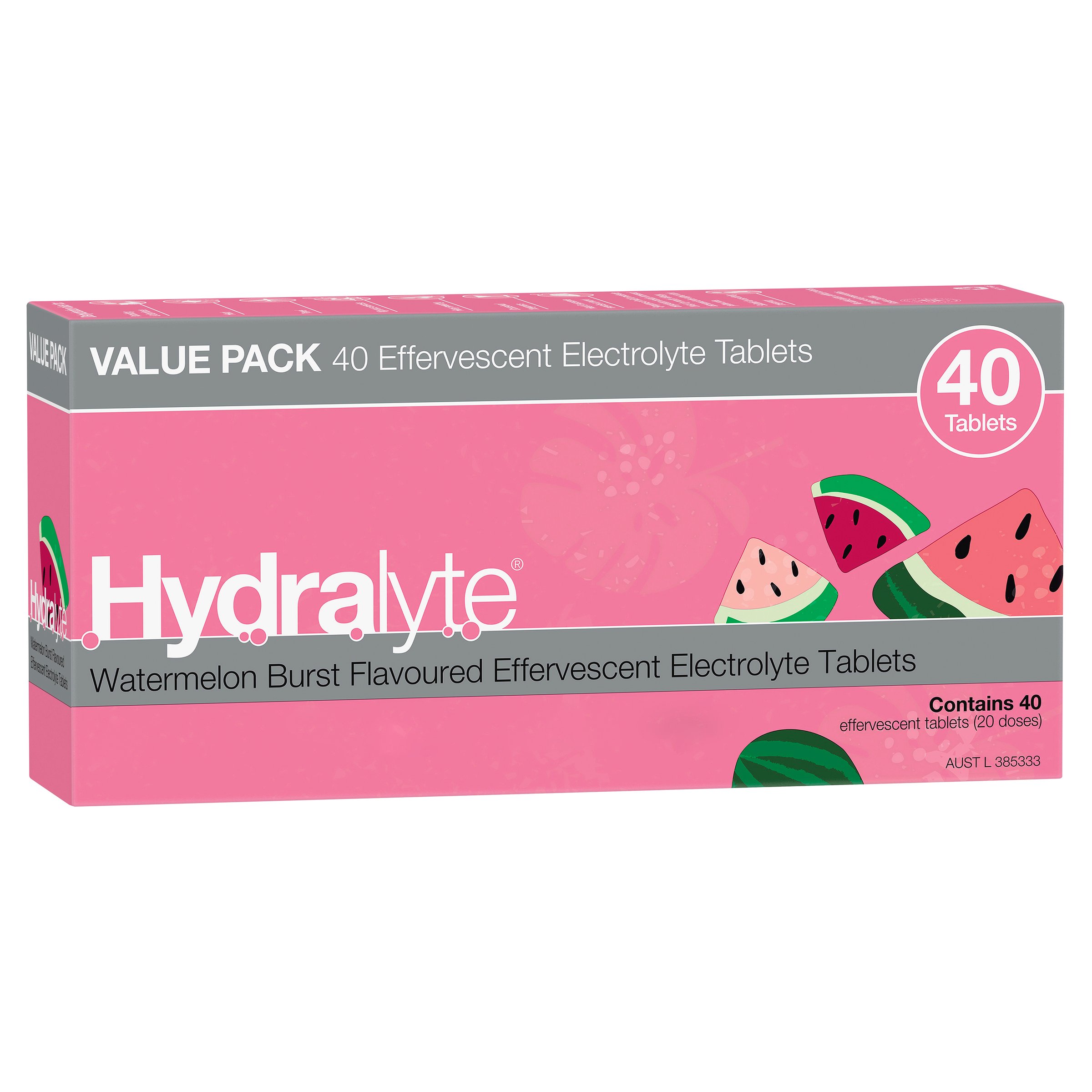 Hydralyte Watermelon Burst Flavoured Effervescent Electrolyte 40 tablets - Image 6