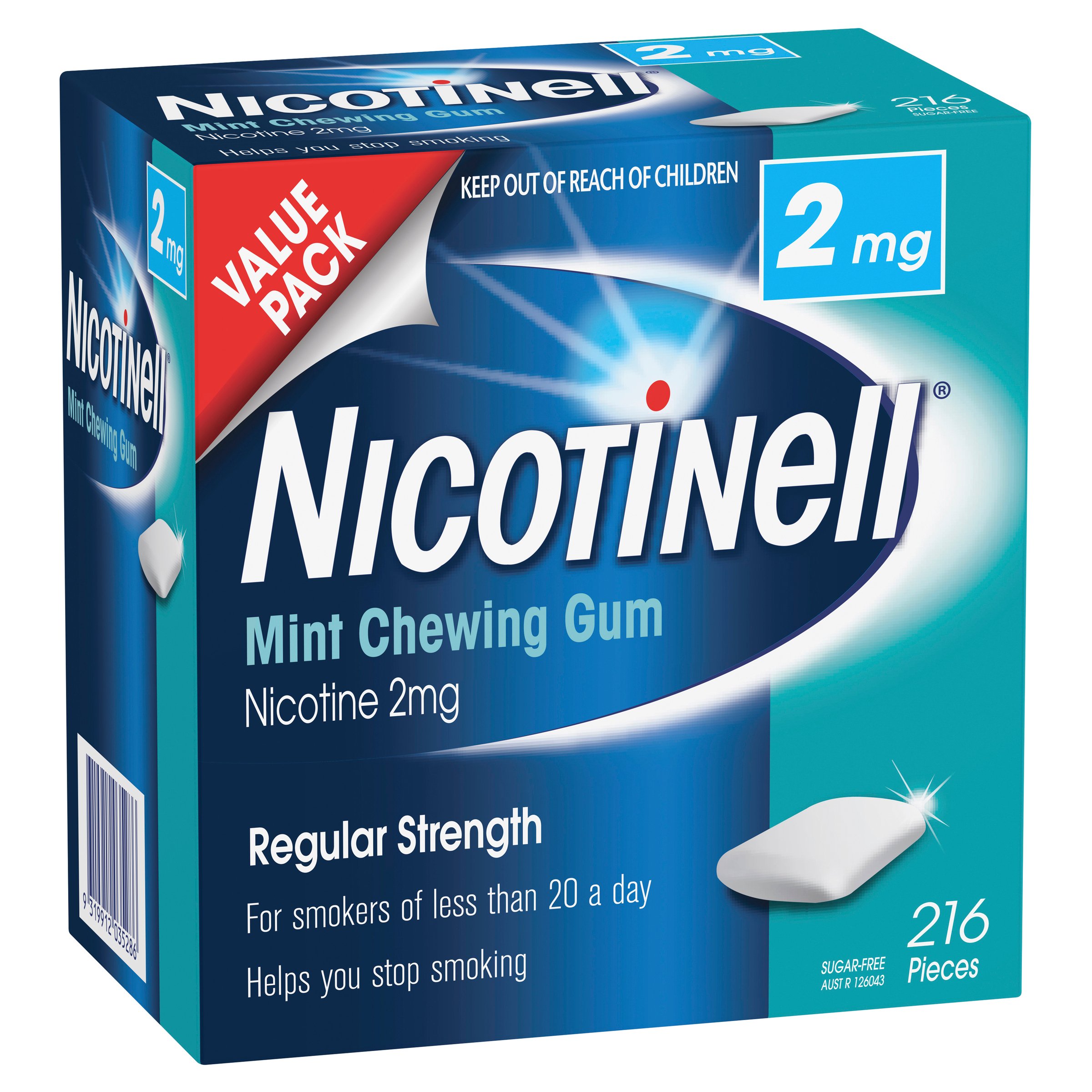 Nicotinell Mint Chewing Gum 2mg - 216 pieces - Image 6