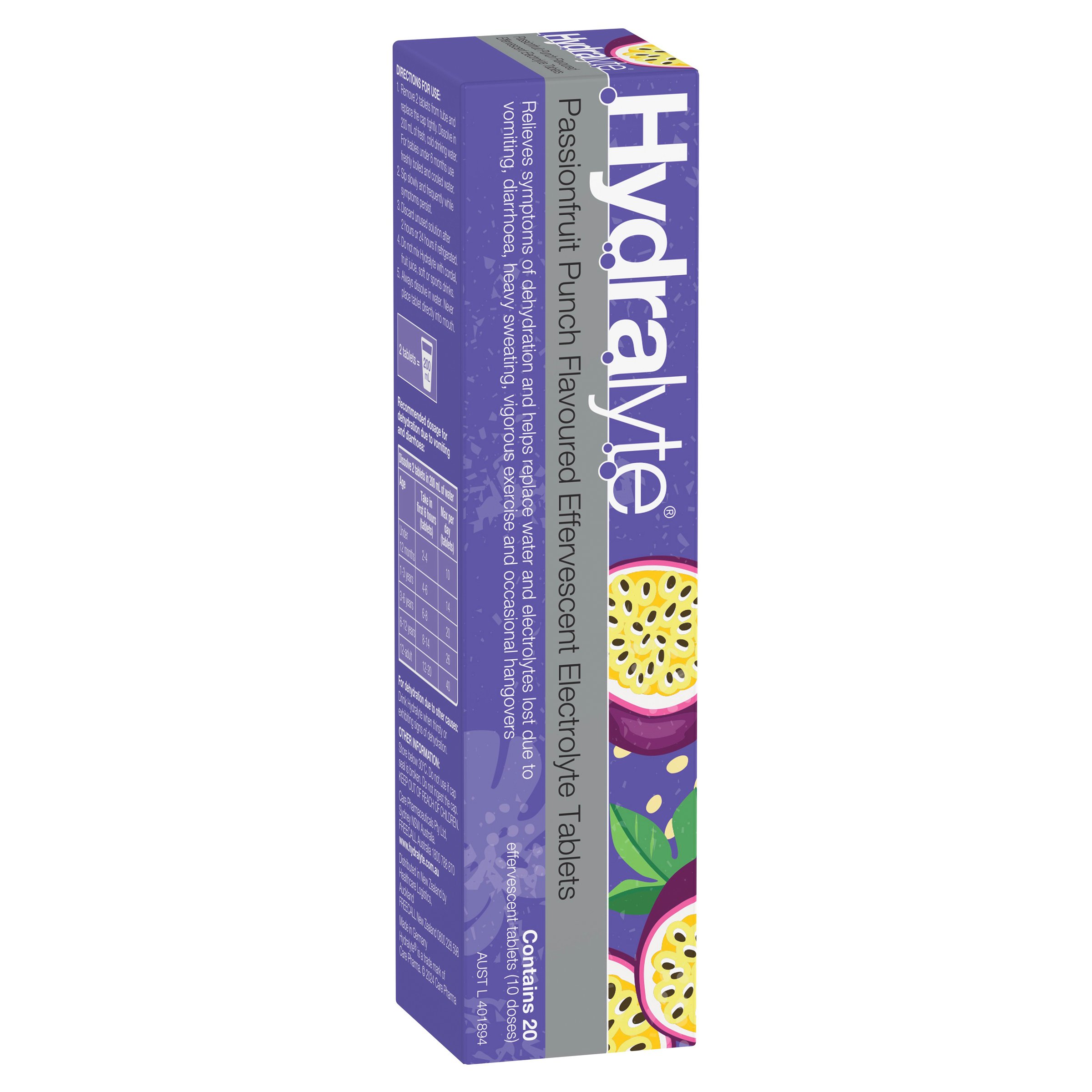 Hydralyte Effervescent Passionfruit Punch 20 tablets - Image 15