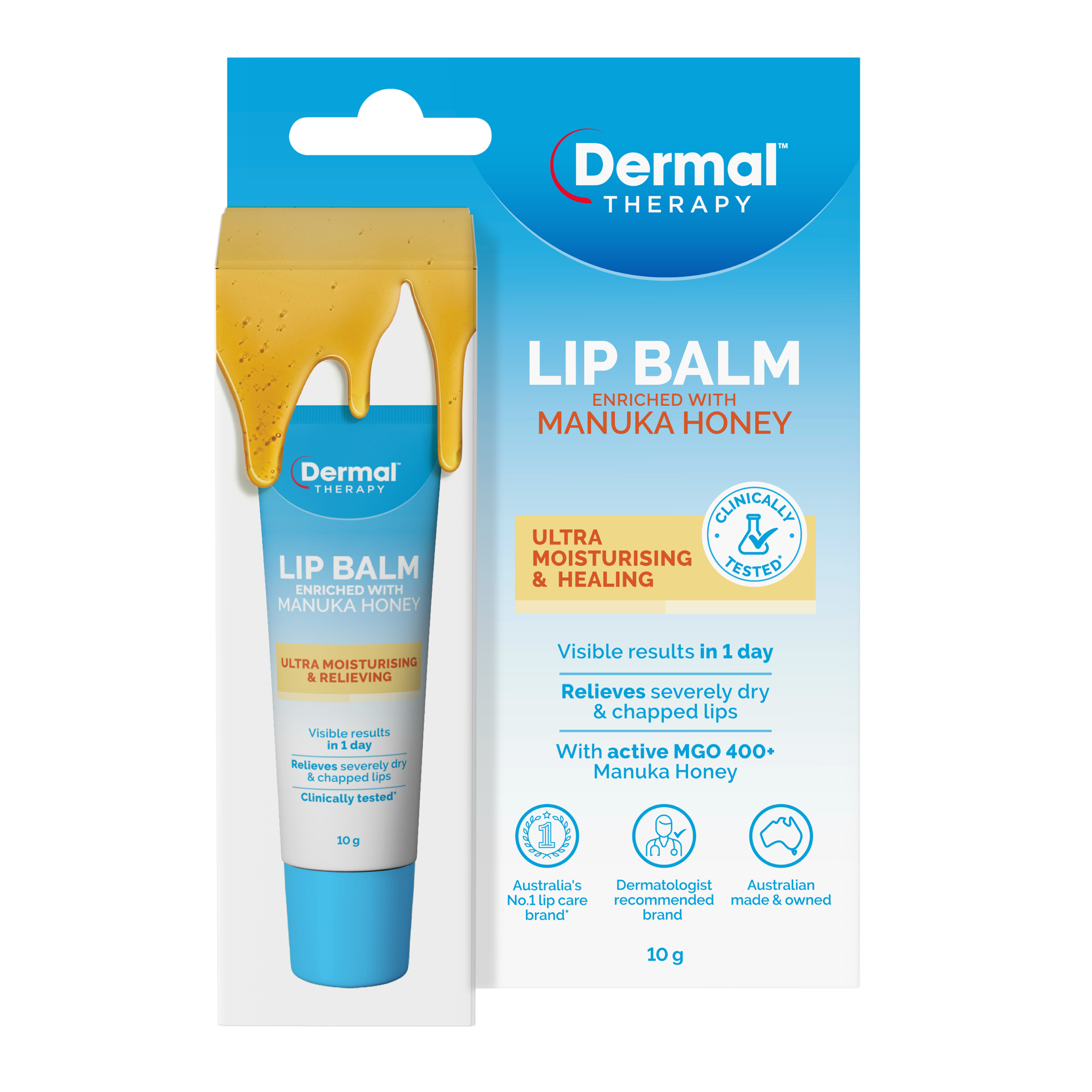 Dermal Therapy Lip Balm Manuka Honey 10g - Image 1