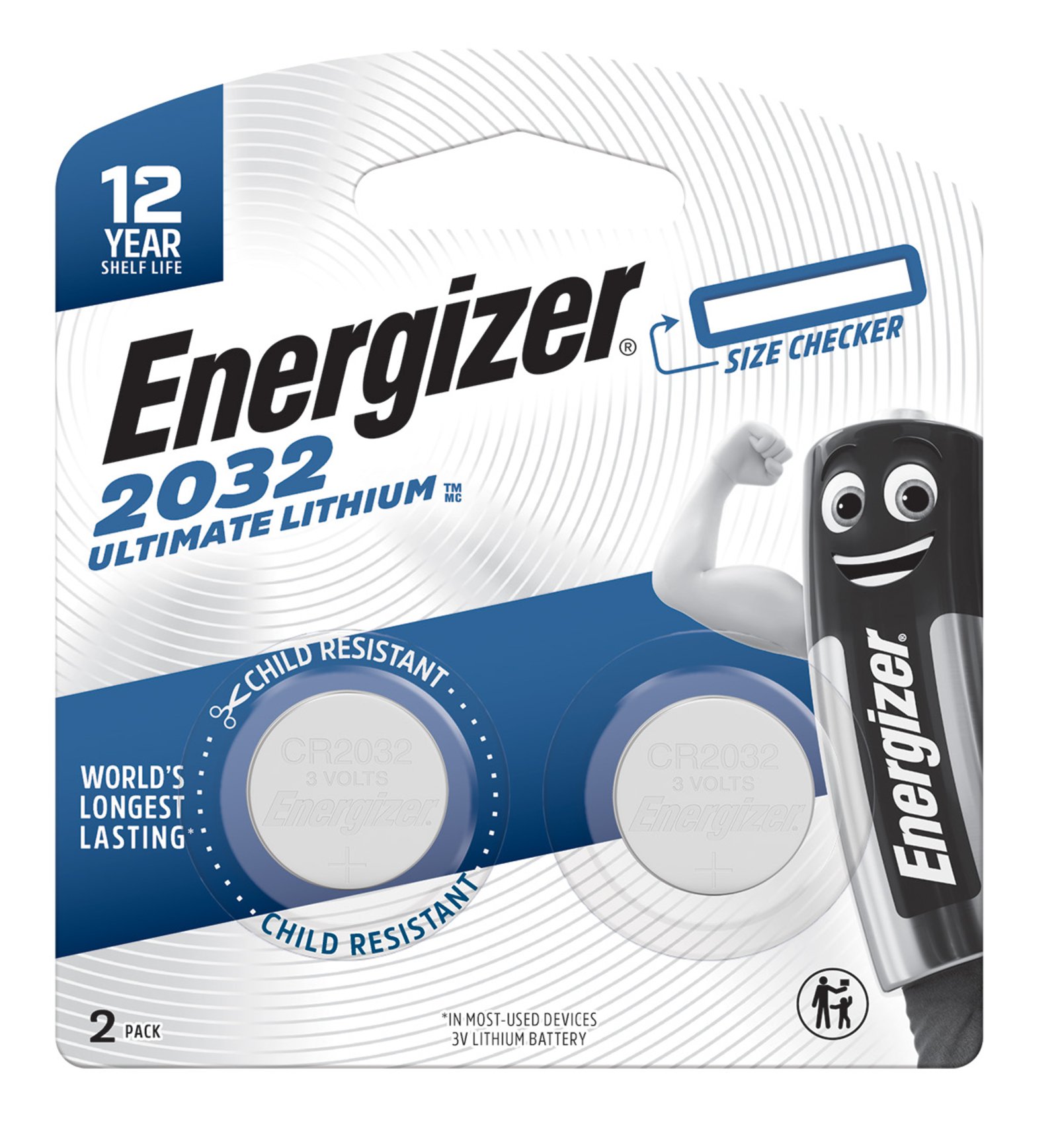 Energizer Battery Lithium ECR2032 - 2 pack