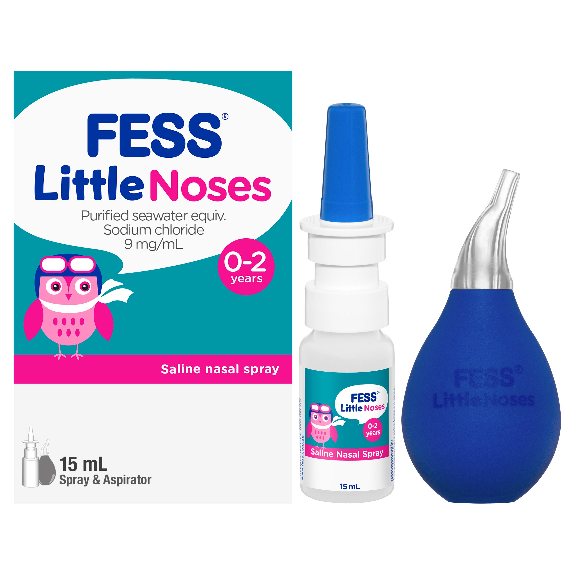 Fess Little Noses Saline Nasal Spray And Aspirator 15ml - Image 8
