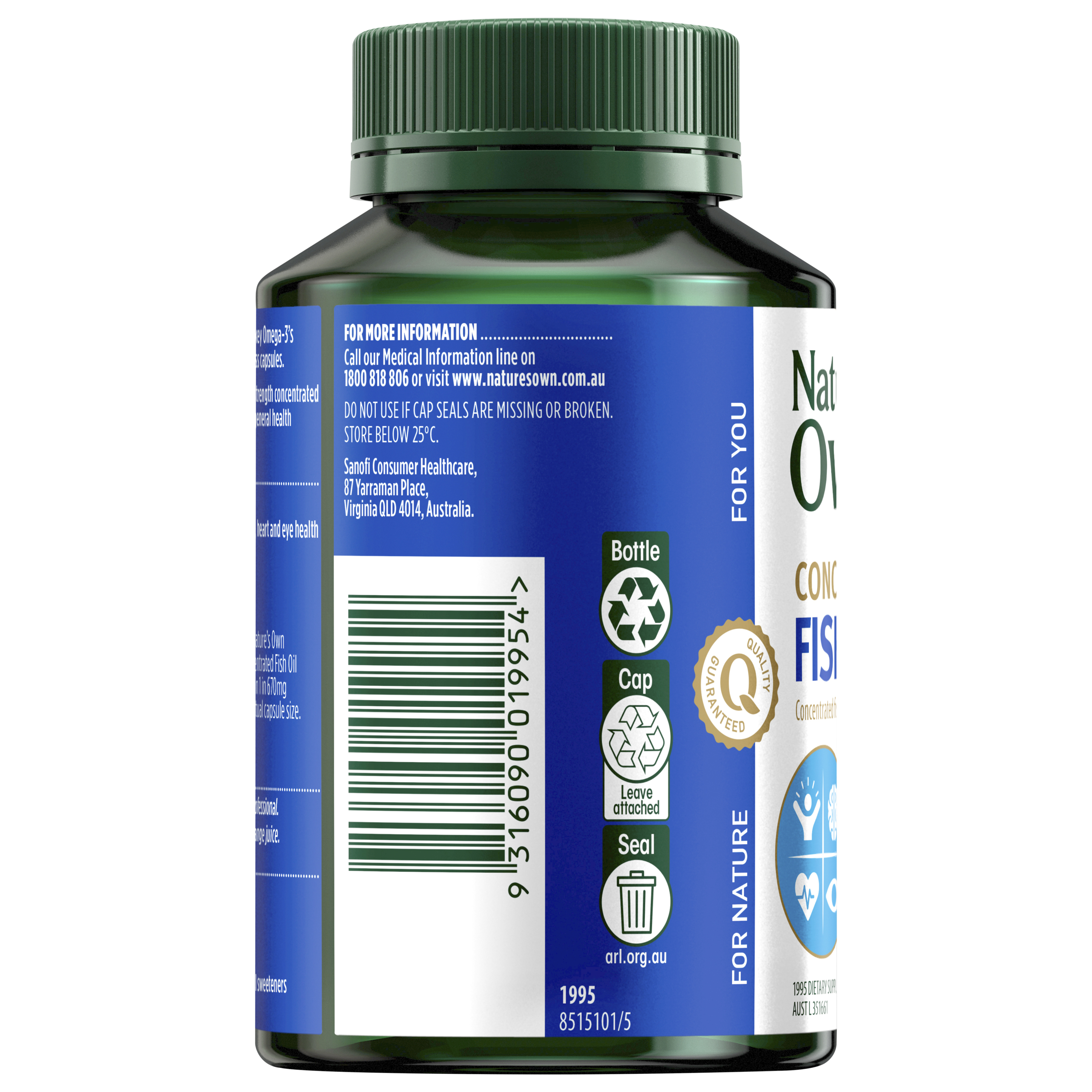 Nature's Own Concentrated Fish Oil 4 in 1 - 90 capsules - Image 3