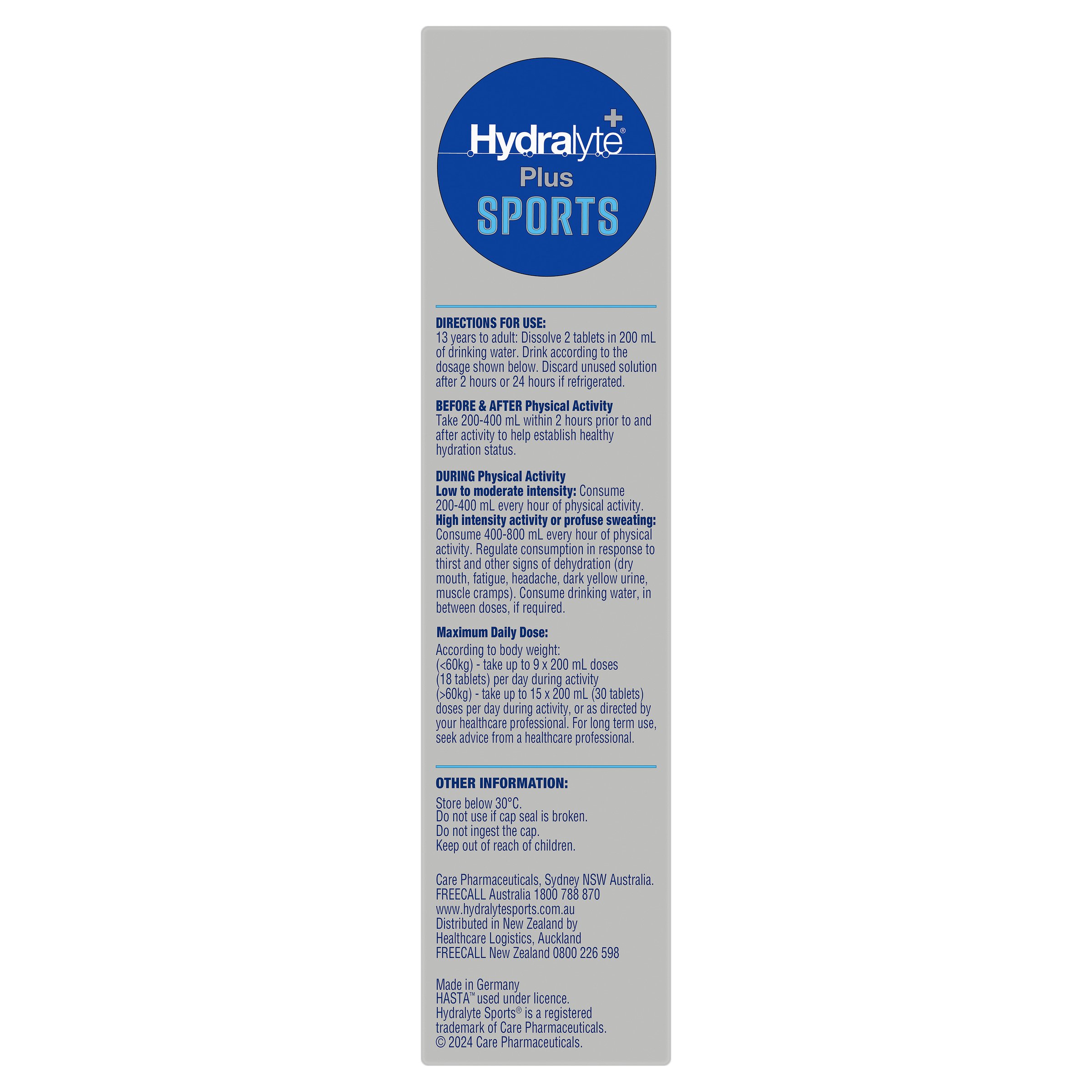 Hydralyte Plus Sports Effervescent Blueberry Blast 20 tablets - Image 3