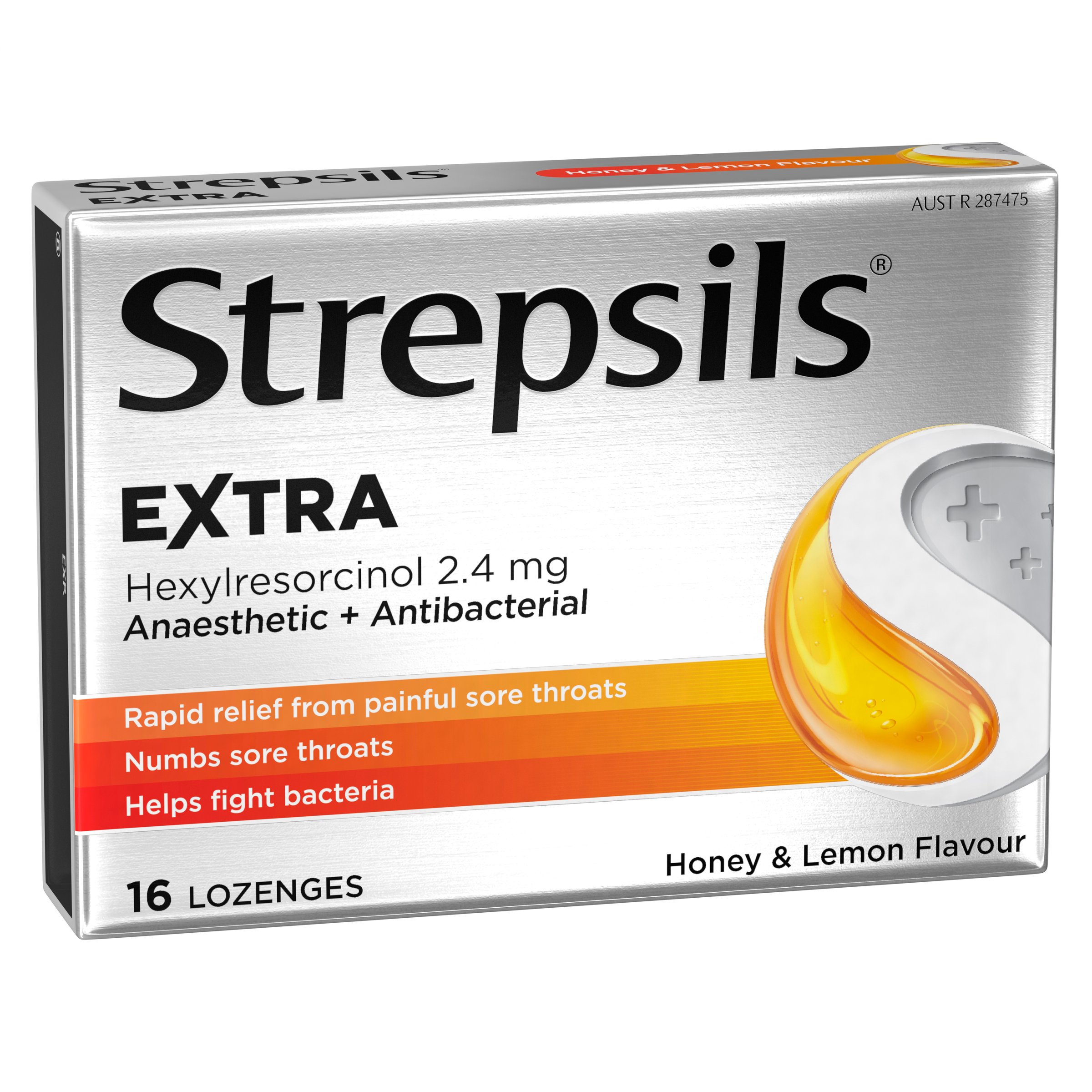 Strepsils Extra Honey & Lemon Throat 16 lozenges - Image 3