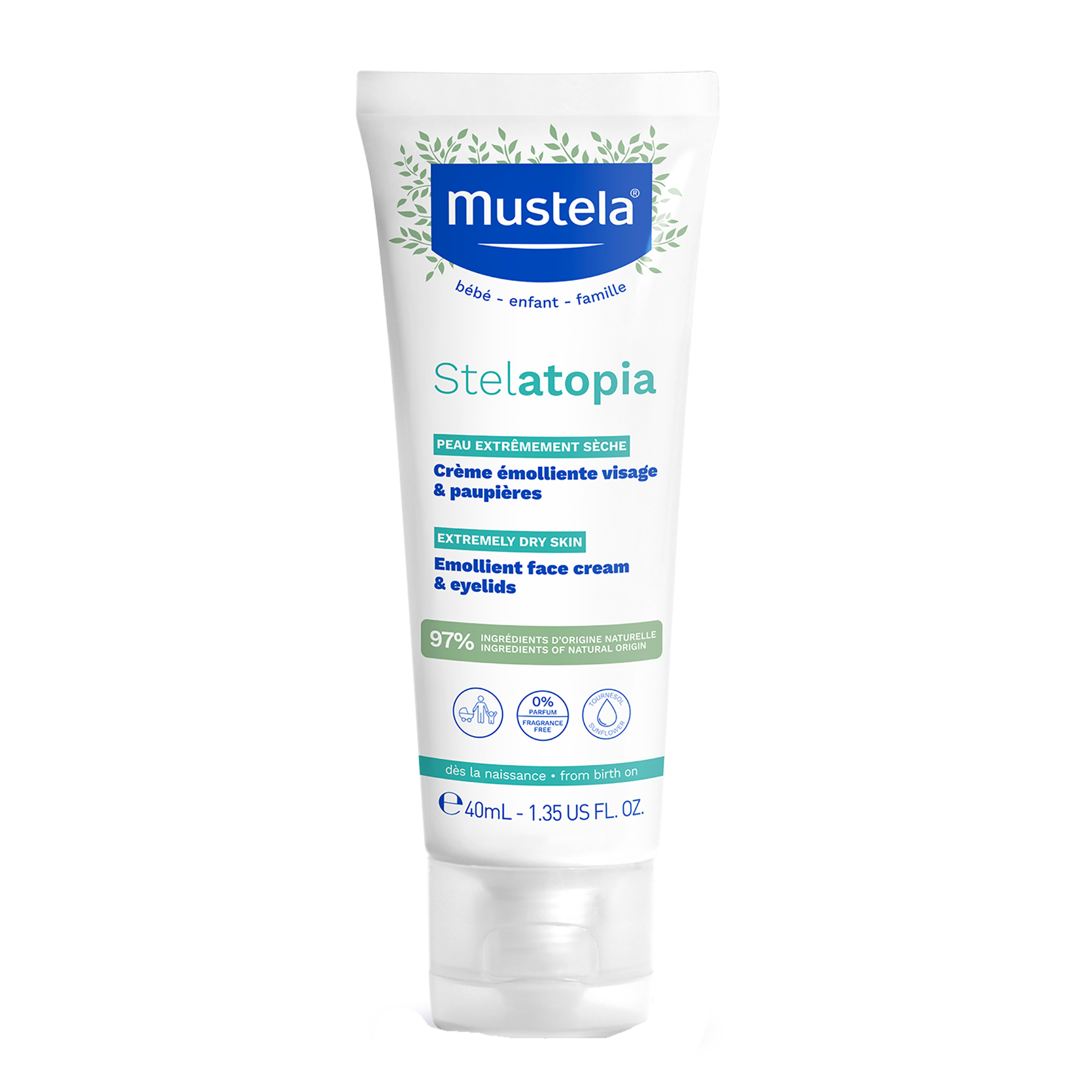 Mustela Stelatopia Emollient Face Cream 40ml - Image 1