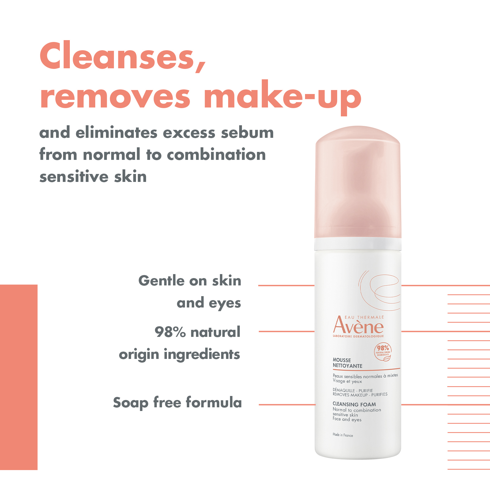 Avene Essential Care Cleansing Foam 150ml - Image 3