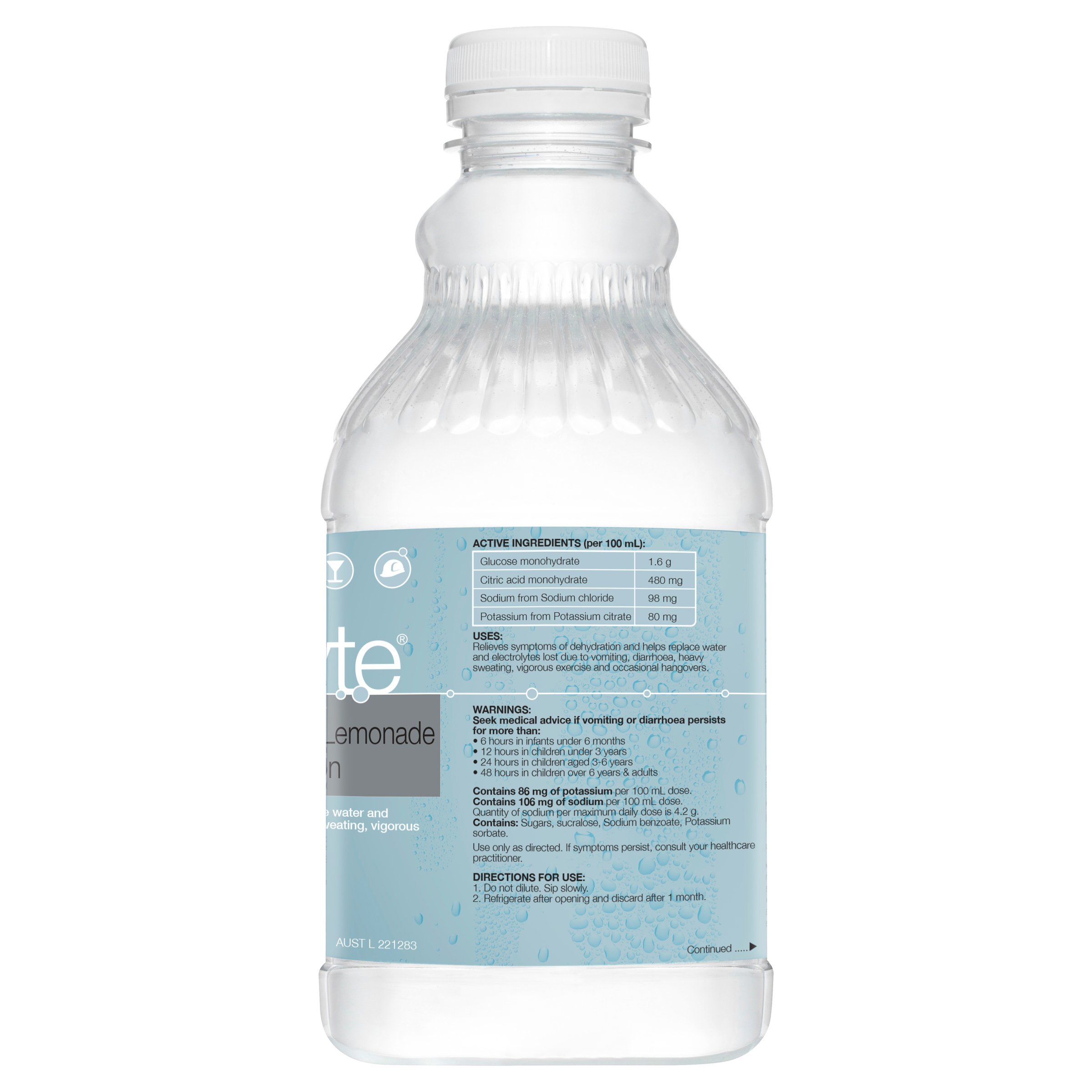Hydralyte Colour Free Lemonade Flavoured Solution 1 litre - Image 2