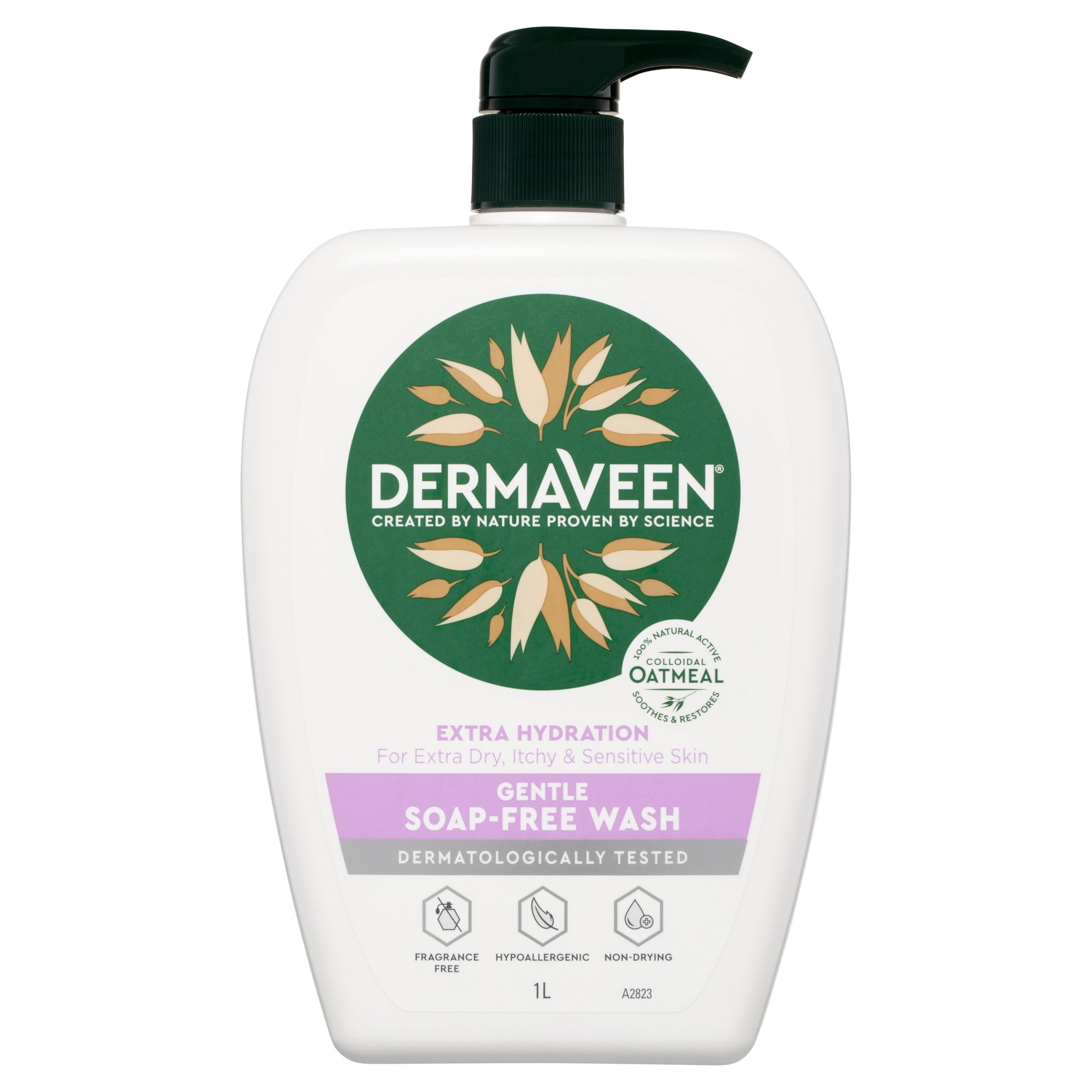 DermaVeen Extra Hydration Soap Free Wash 1 litre - Image 1