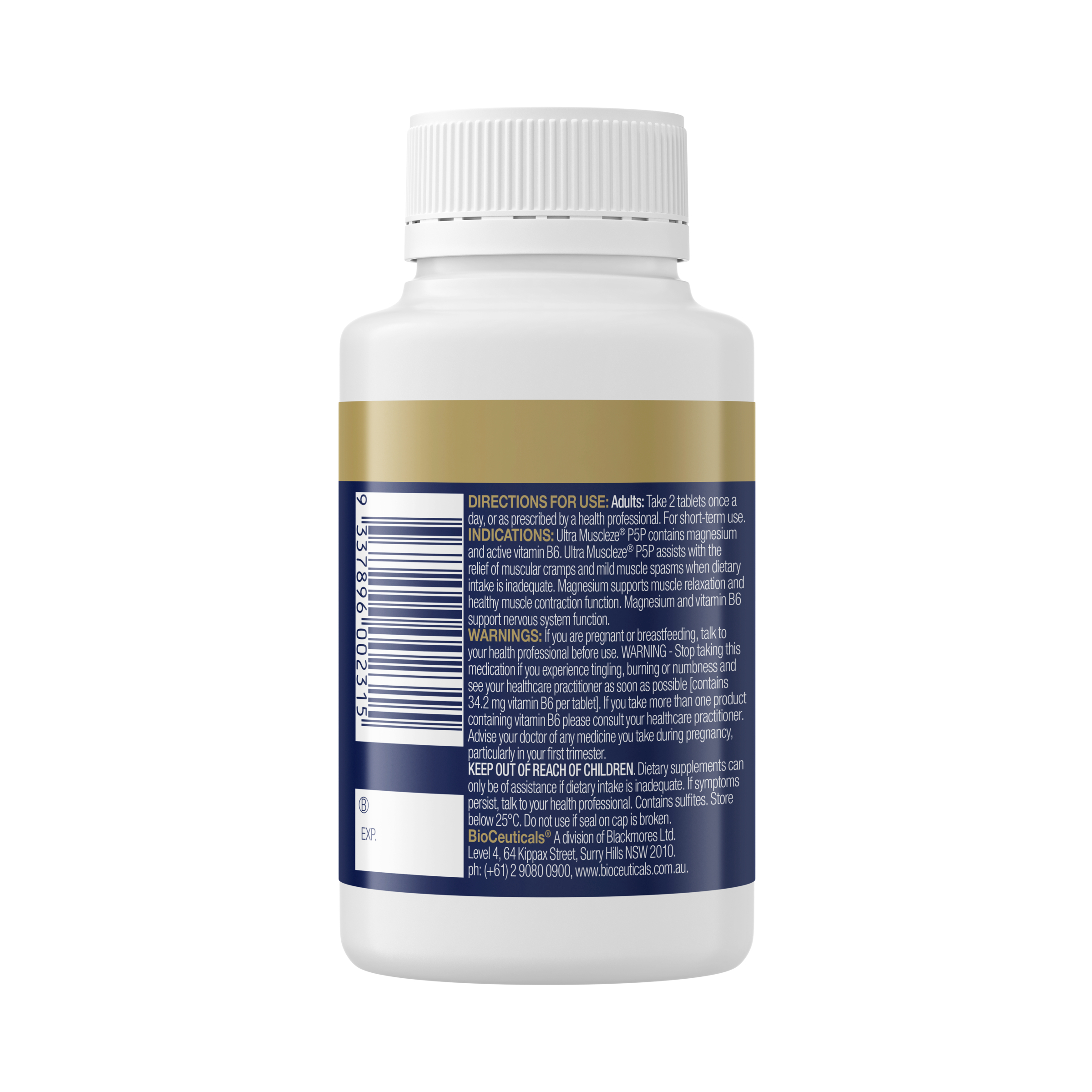 BioCeuticals Ultra Muscleze P5P - 120 tablets - Image 3